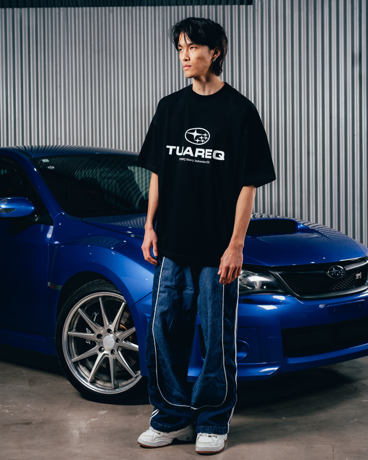 REMERA OVERSIZED [ SUBARU ] LOGO BLACK