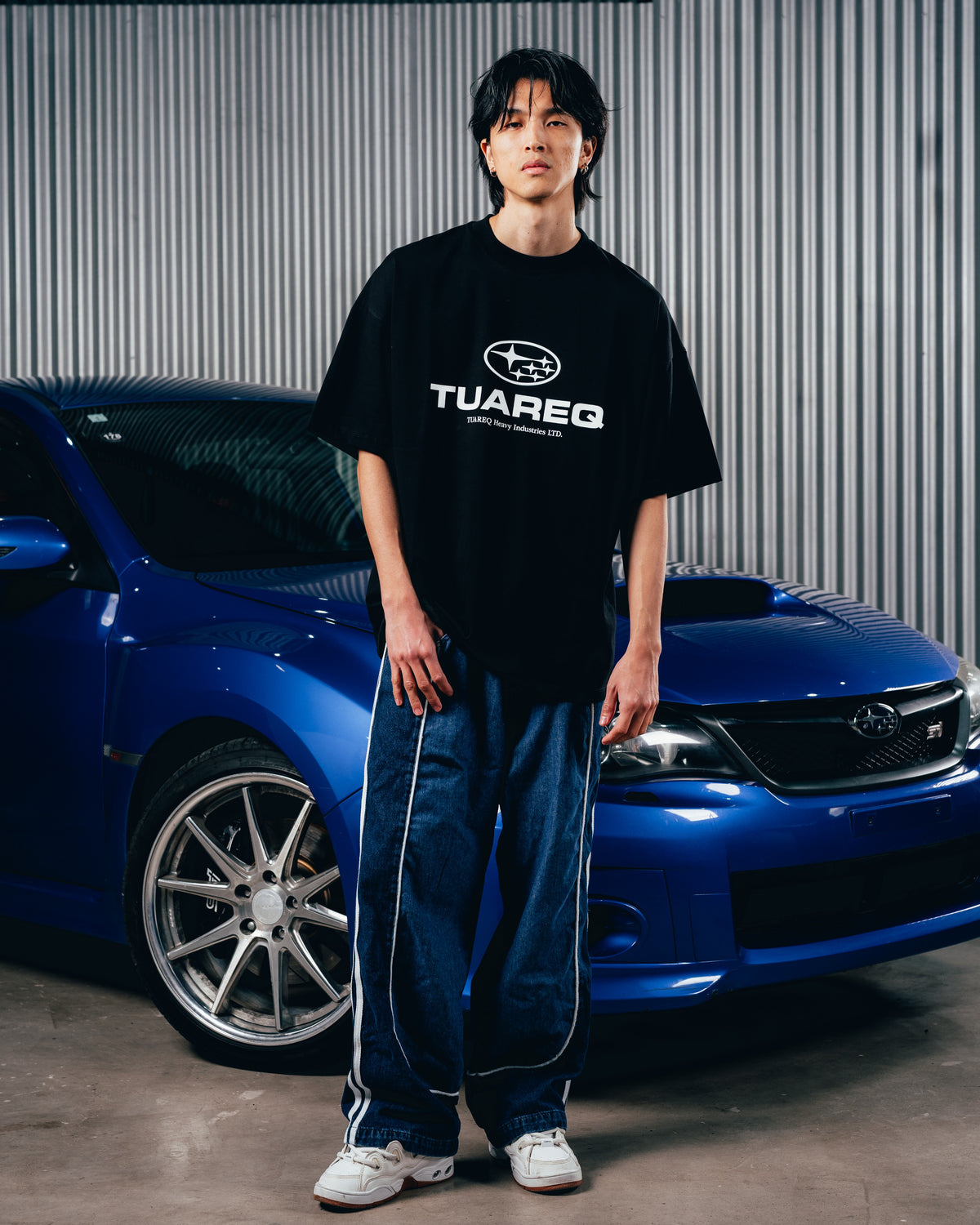 REMERA OVERSIZED [ SUBARU ] LOGO BLACK