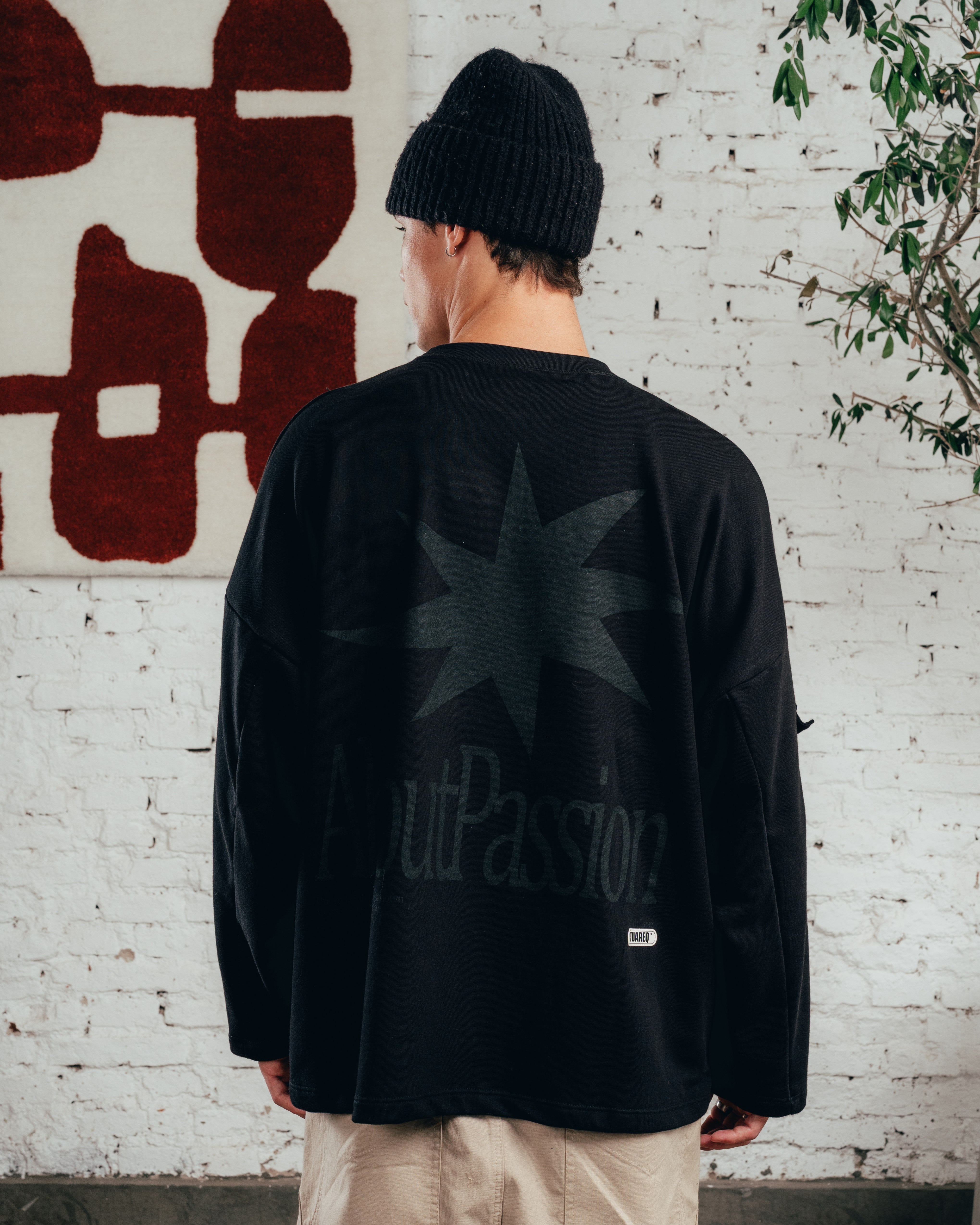 REMERA MANGA LARGA [ COMFORT ] STAR BLACK