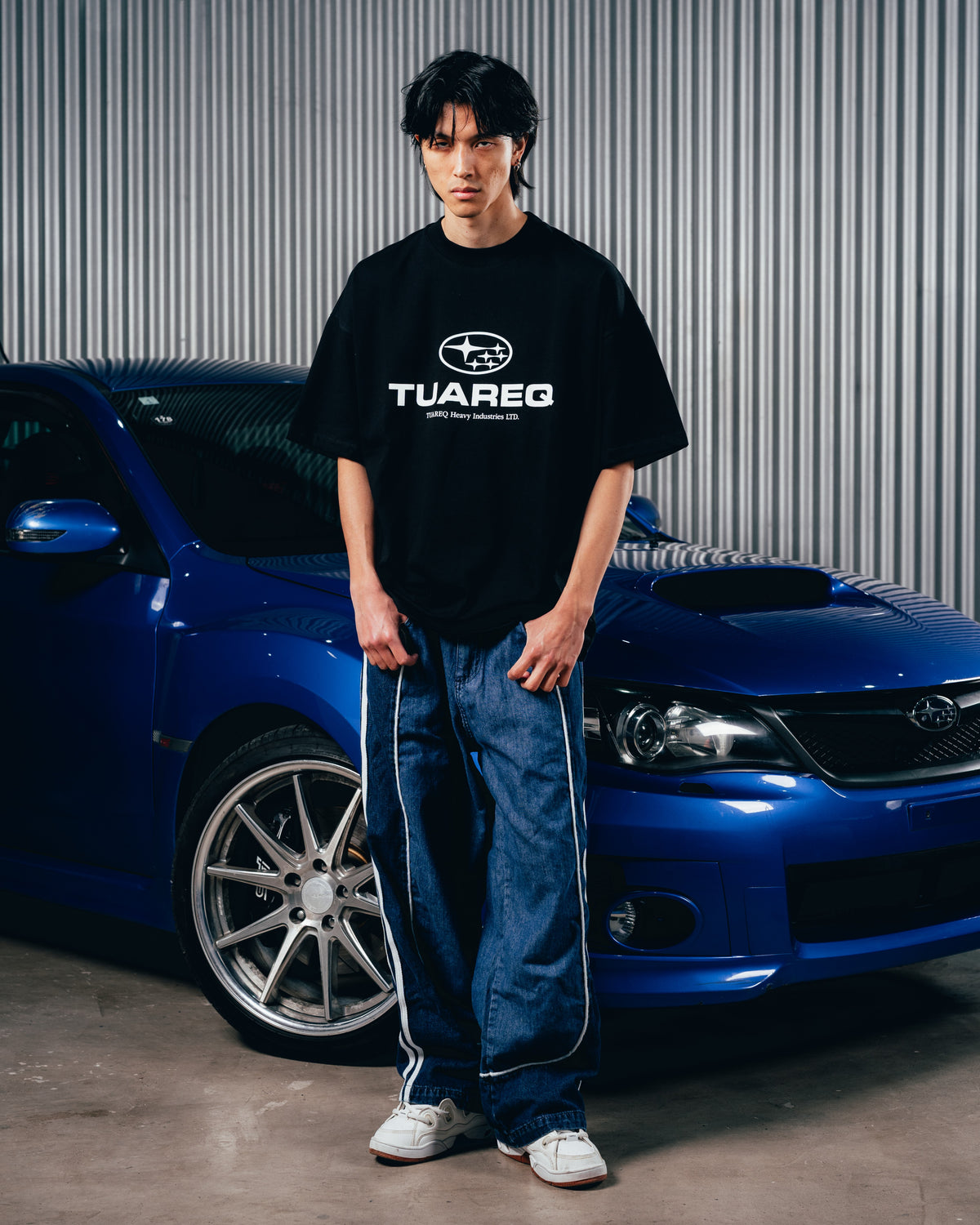 REMERA OVERSIZED [ SUBARU ] LOGO BLACK