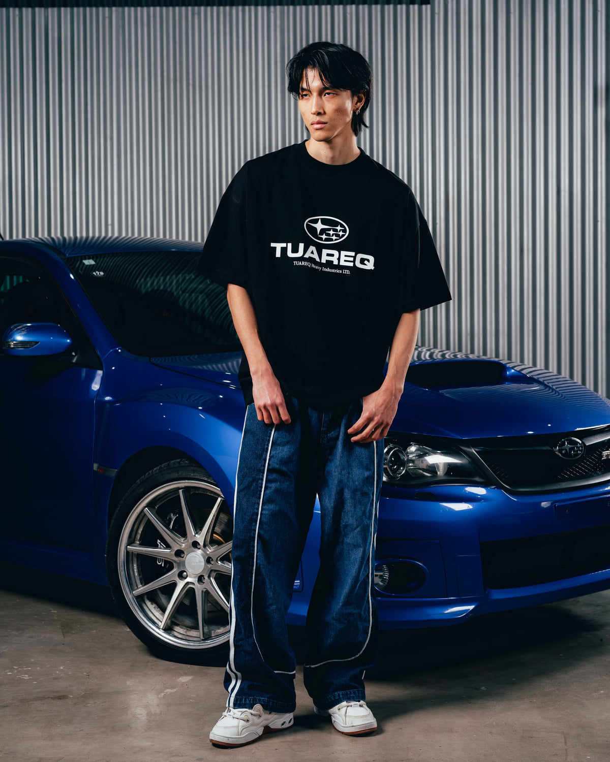 REMERA OVERSIZED [ SUBARU ] LOGO BLACK