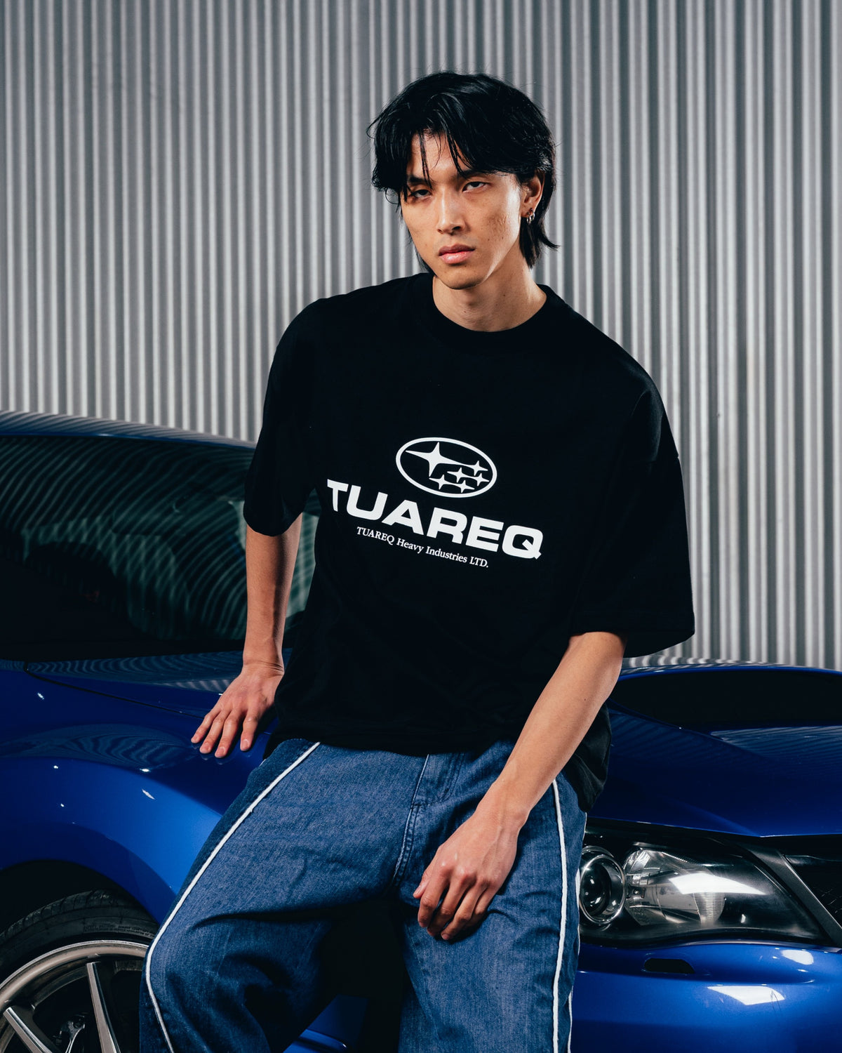 REMERA OVERSIZED [ SUBARU ] LOGO BLACK