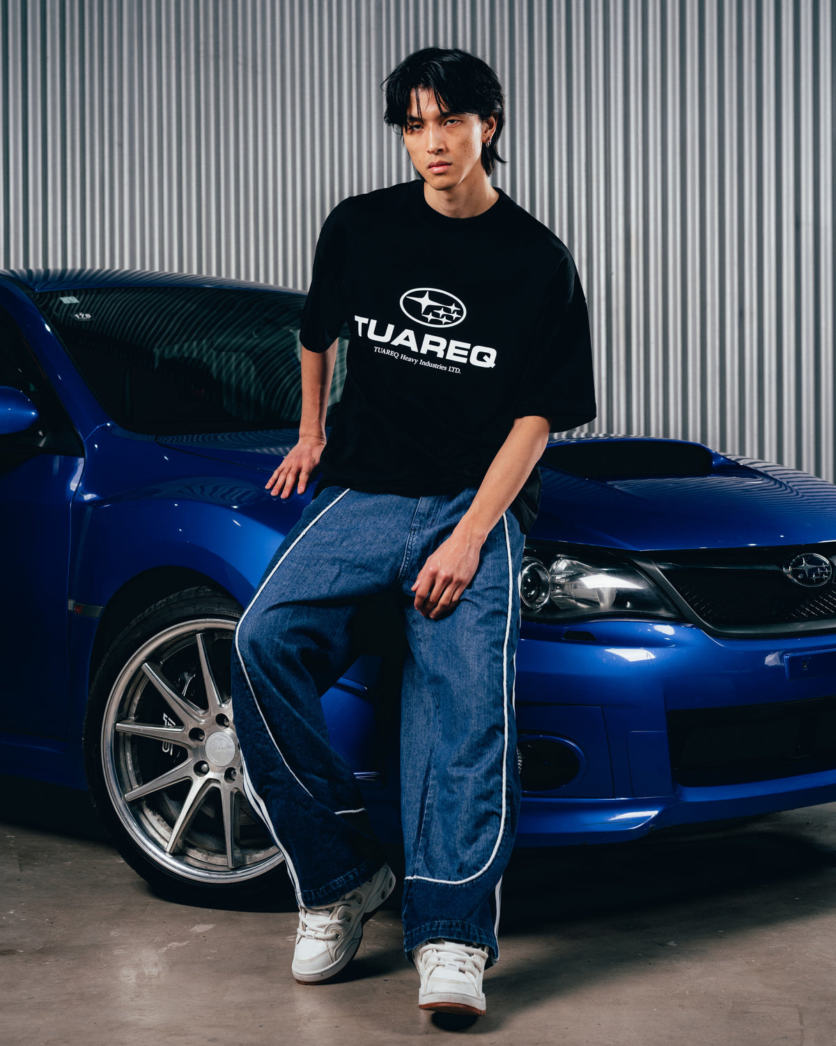 REMERA OVERSIZED [ SUBARU ] LOGO BLACK