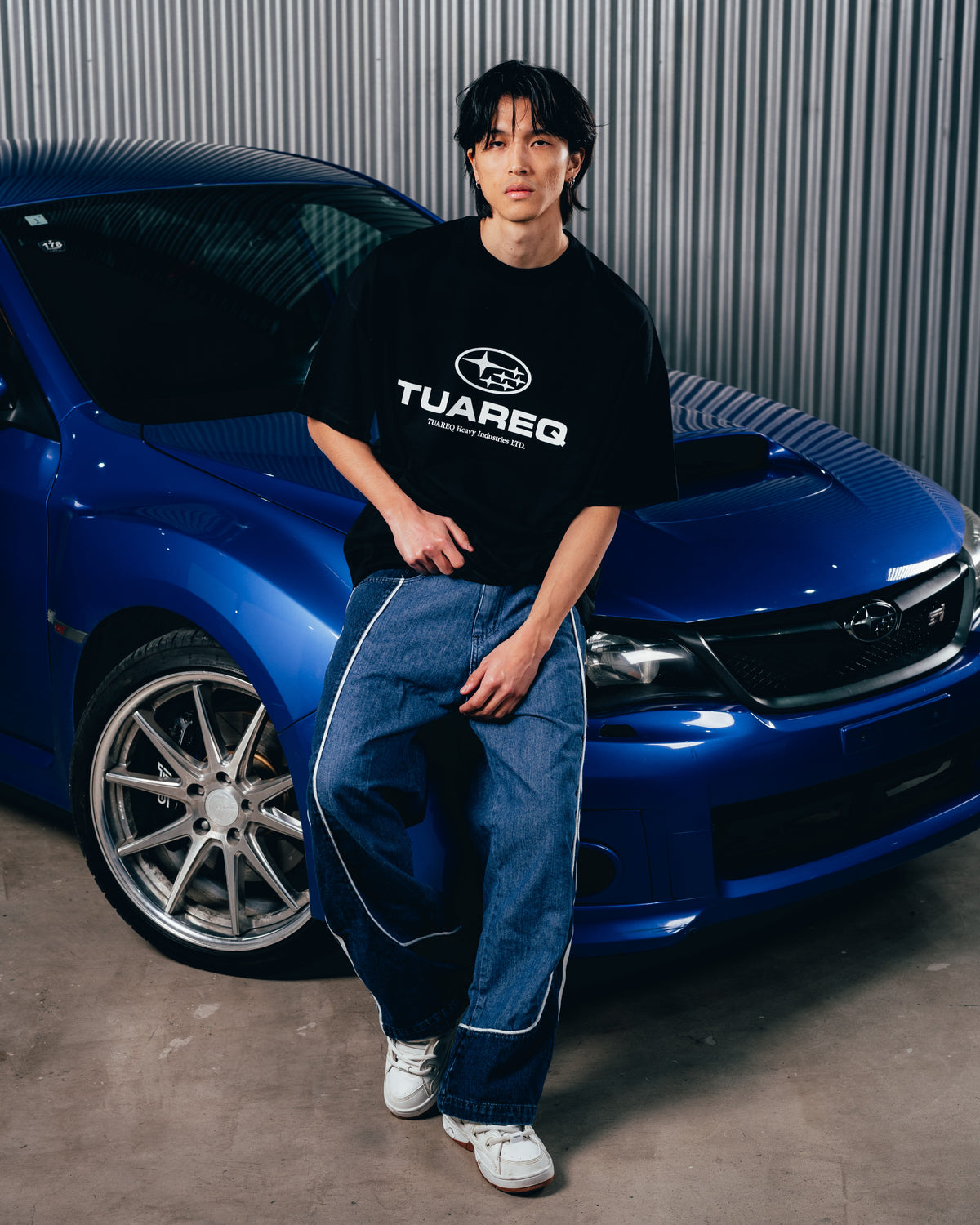 REMERA OVERSIZED [ SUBARU ] LOGO BLACK