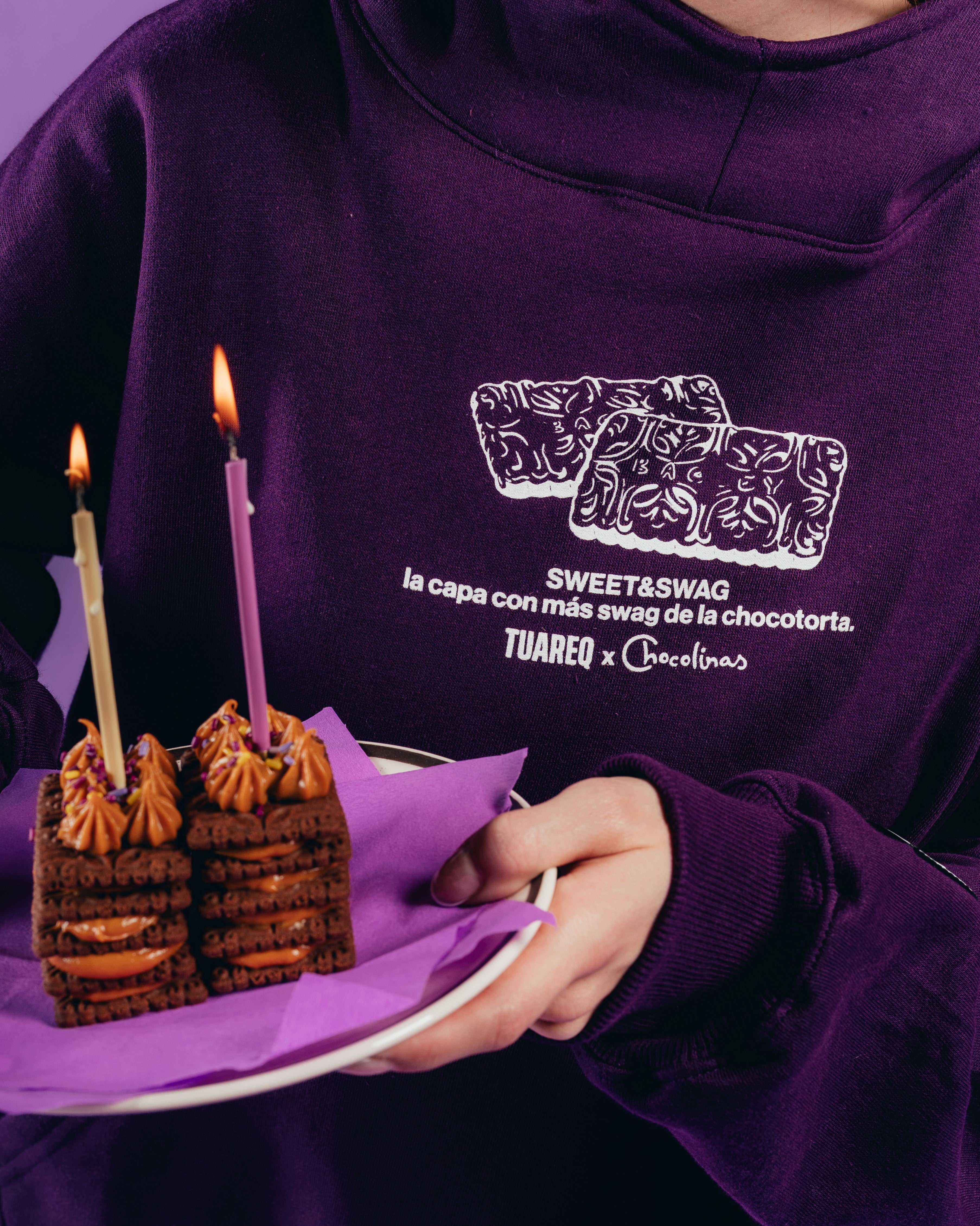 HOODIE EXTRAHEAVY [ CHOCOLINAS ] COOKIE VIOLET