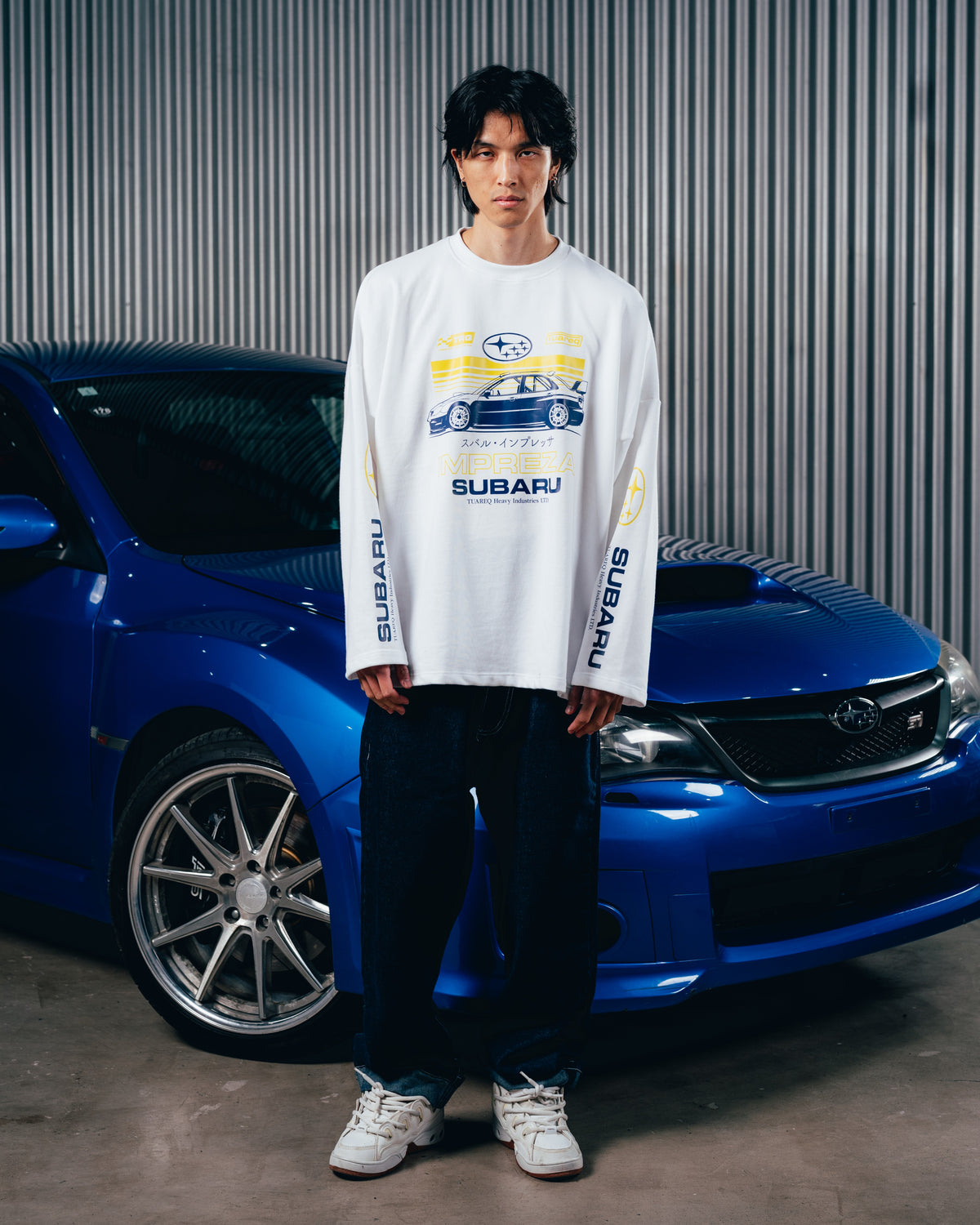 CREWNECK RUSTICO [ SUBARU ] IMPREZA WHITE