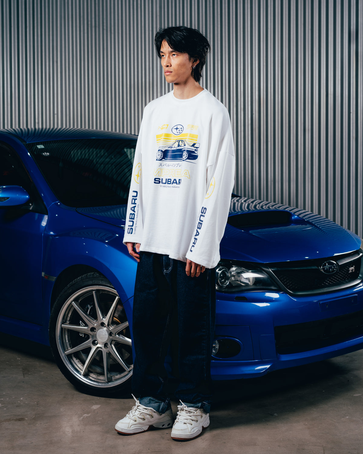 CREWNECK RUSTICO [ SUBARU ] IMPREZA WHITE