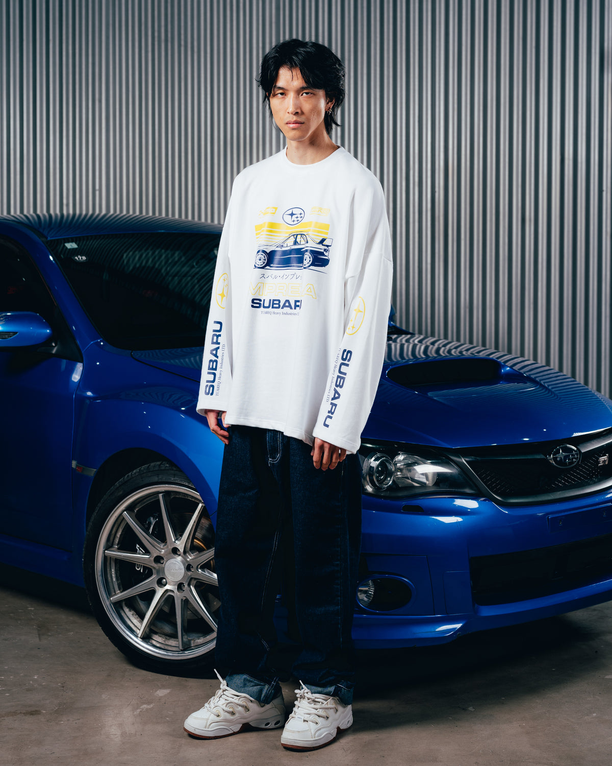 CREWNECK RUSTICO [ SUBARU ] IMPREZA WHITE