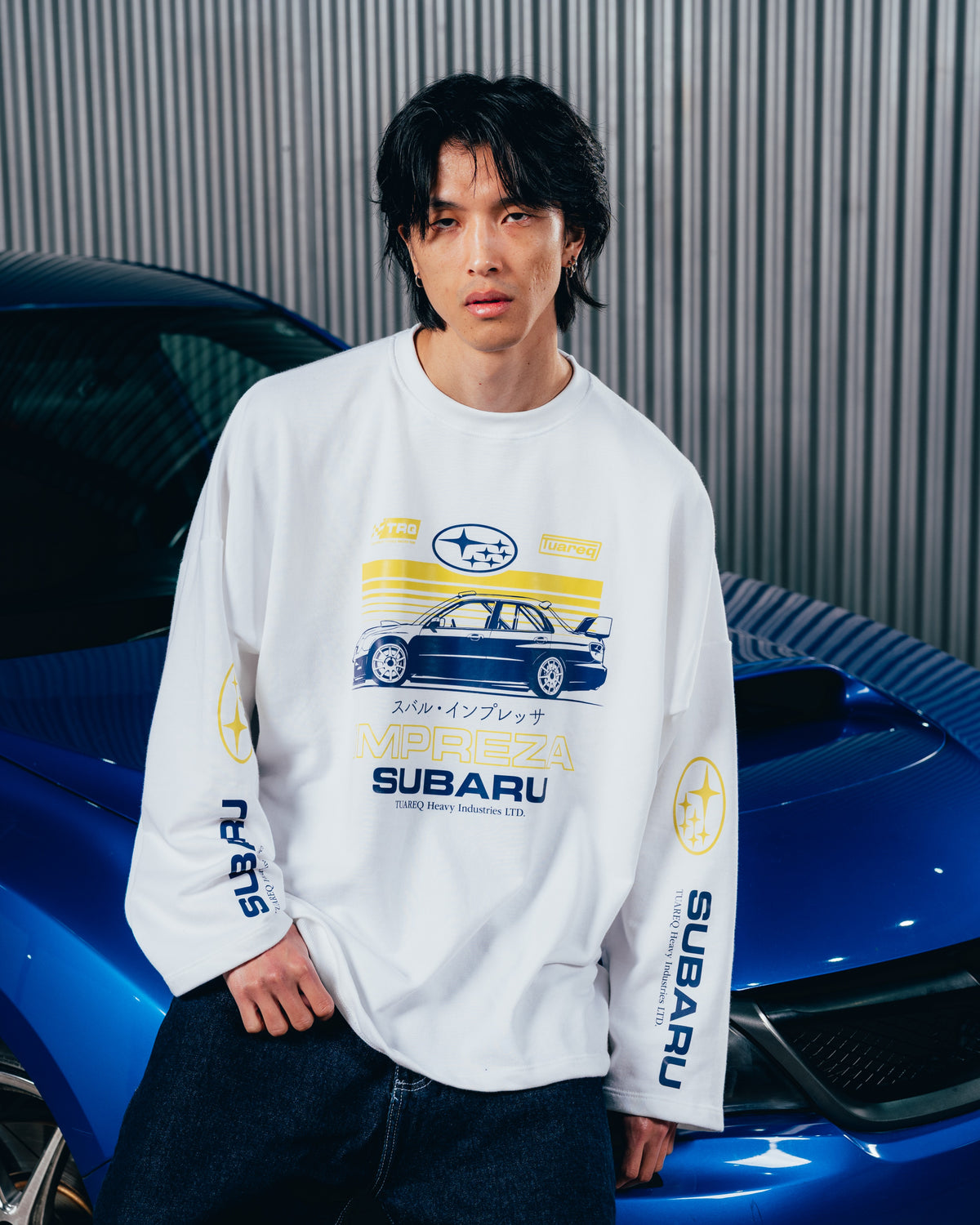 CREWNECK RUSTICO [ SUBARU ] IMPREZA WHITE