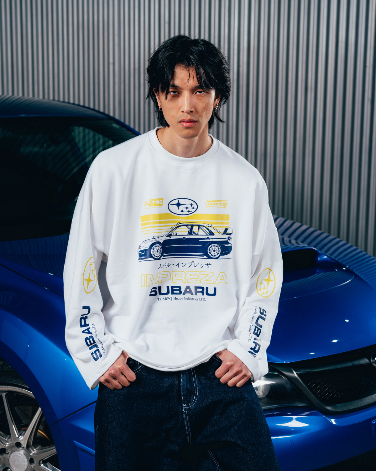 CREWNECK RUSTICO [ SUBARU ] IMPREZA WHITE