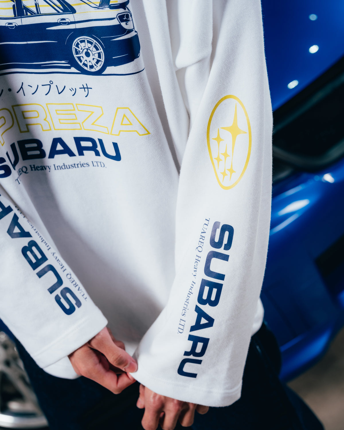 CREWNECK RUSTICO [ SUBARU ] IMPREZA WHITE