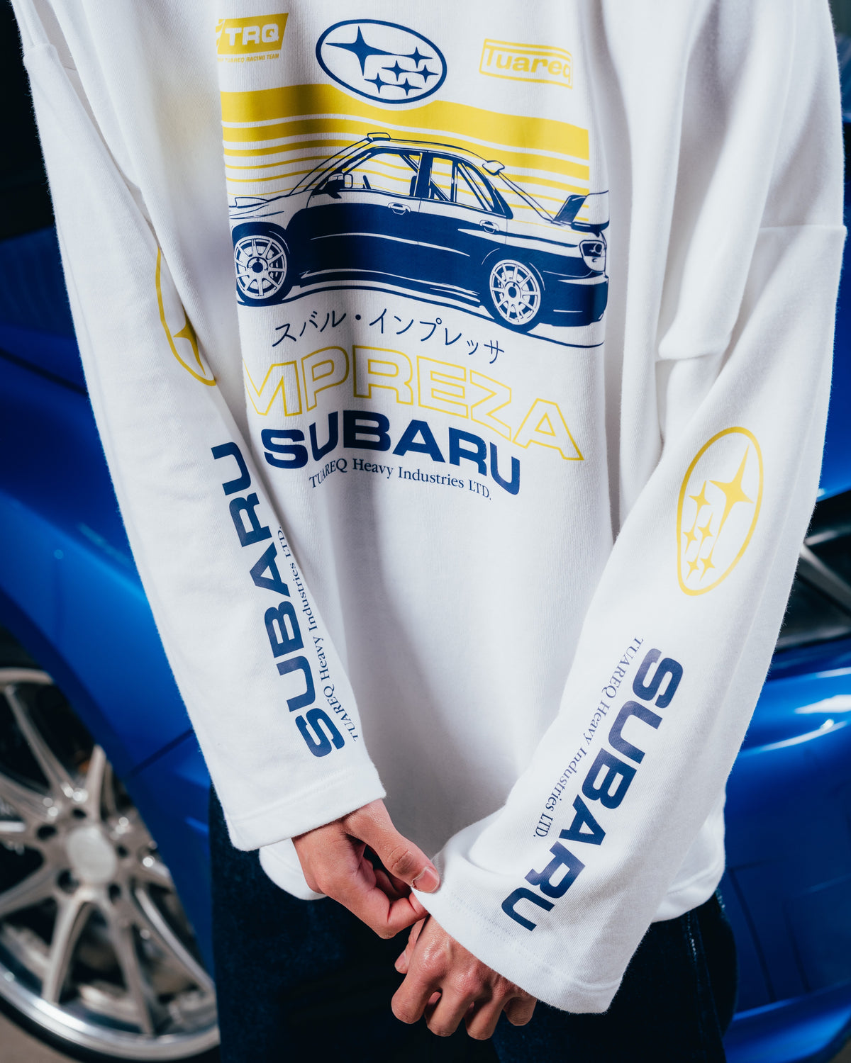 CREWNECK RUSTICO [ SUBARU ] IMPREZA WHITE