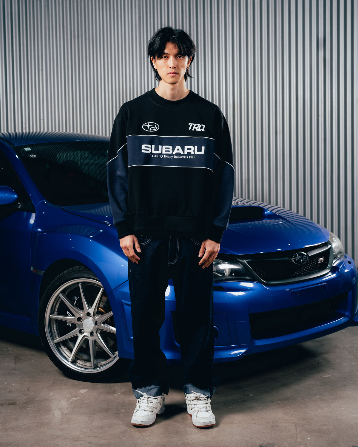 CREWNECK RUSTICO [ SUBARU ] STRIPE BLACK