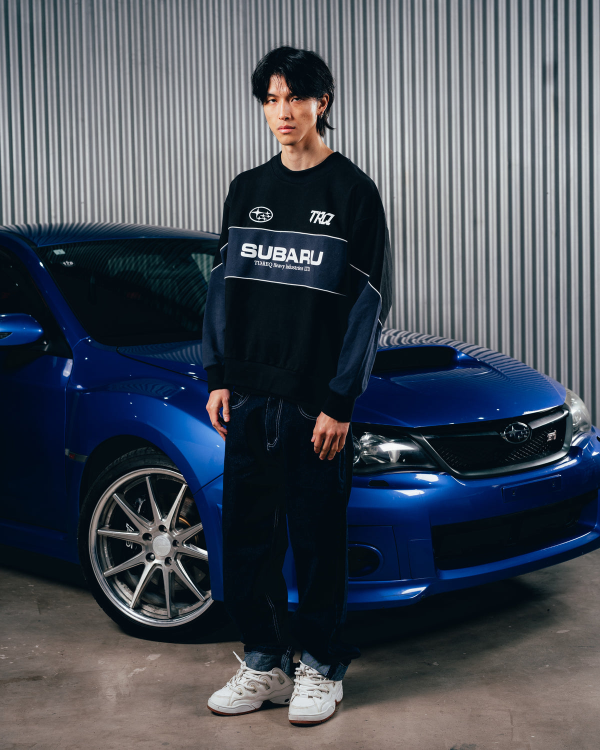 CREWNECK RUSTICO [ SUBARU ] STRIPE BLACK