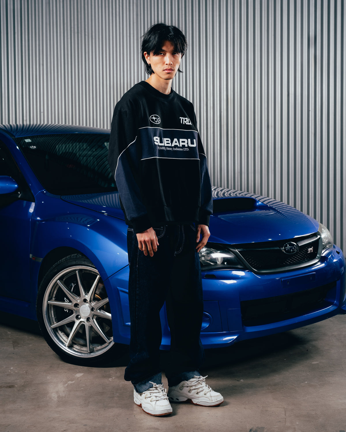 CREWNECK RUSTICO [ SUBARU ] STRIPE BLACK