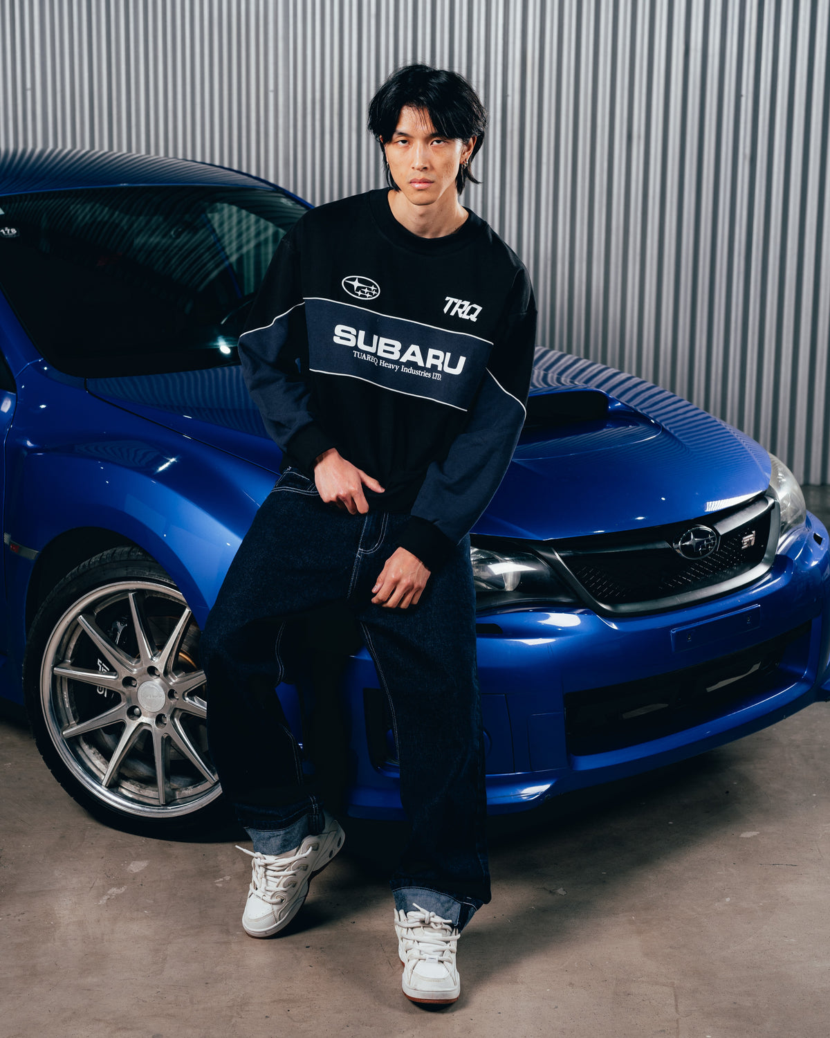 CREWNECK RUSTICO [ SUBARU ] STRIPE BLACK