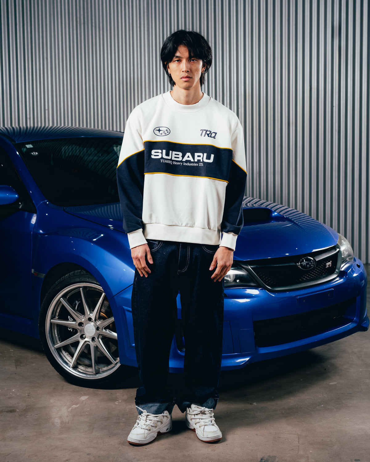 CREWNECK RUSTICO [ SUBARU ] STRIPE CRUDO