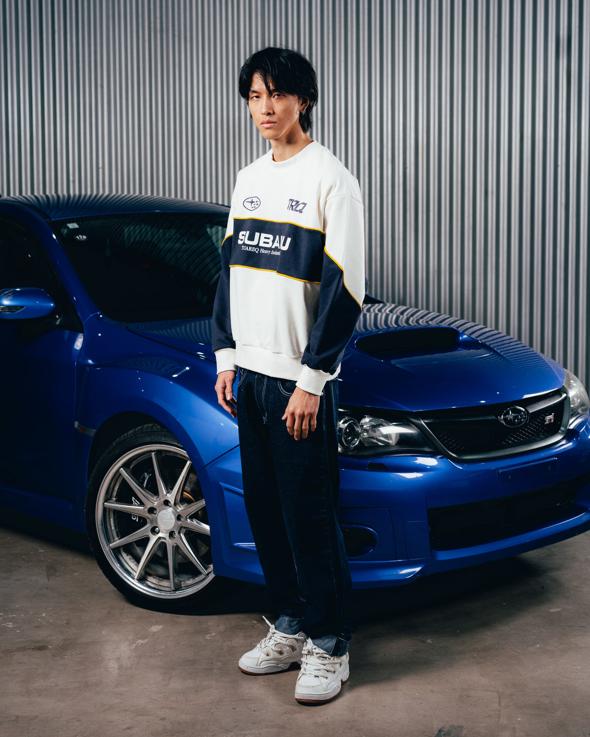 CREWNECK RUSTICO [ SUBARU ] STRIPE CRUDO