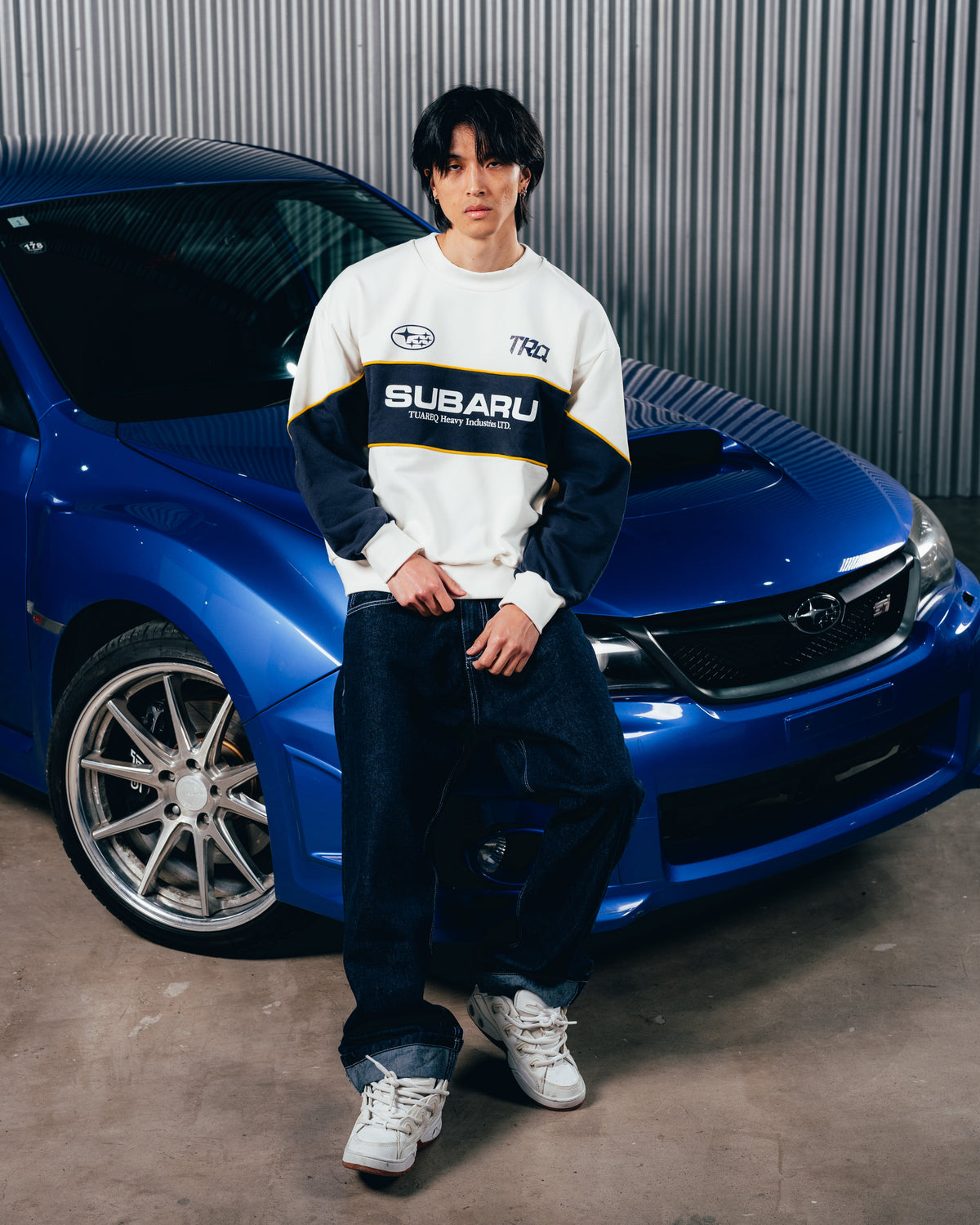 CREWNECK RUSTICO [ SUBARU ] STRIPE CRUDO