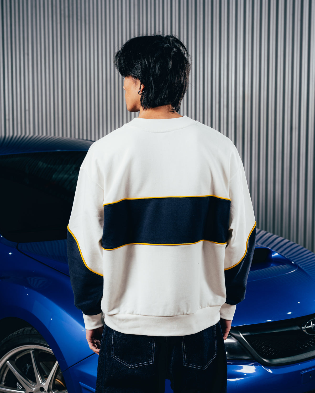 CREWNECK RUSTICO [ SUBARU ] STRIPE CRUDO