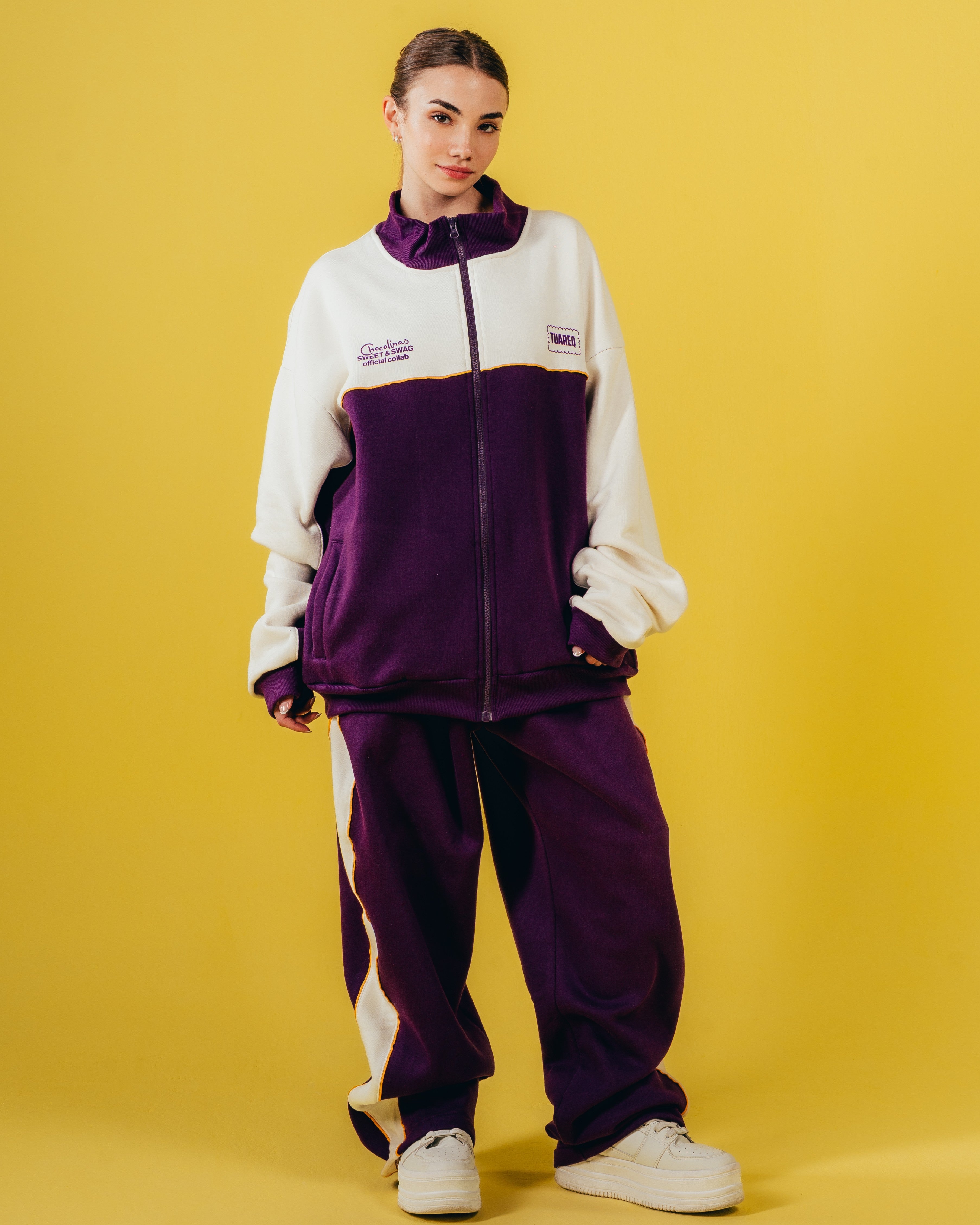 CONJUNTO DE INVIERNO [ CHOCOLINAS ] BICOLOR VIOLET