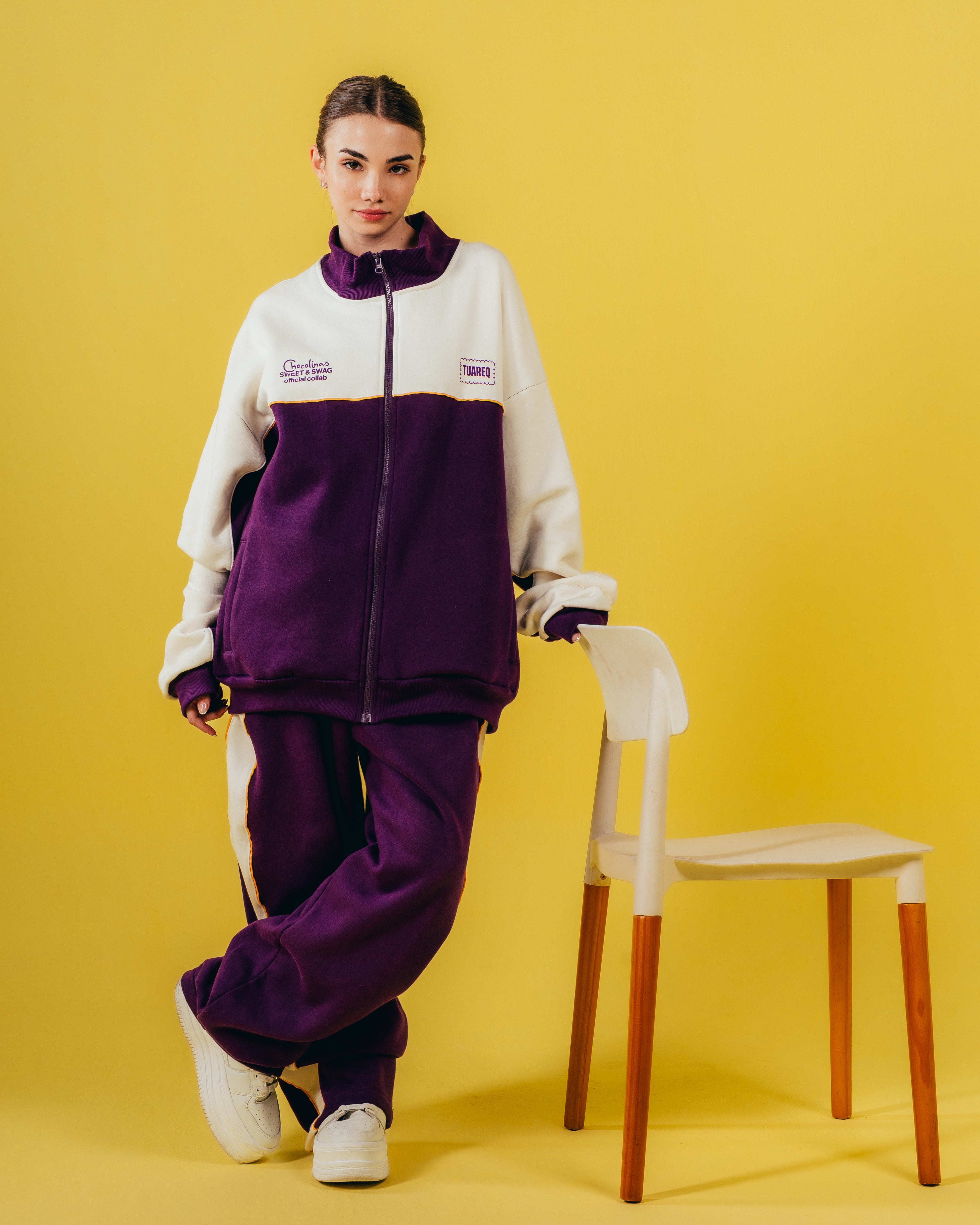 CONJUNTO DE INVIERNO [ CHOCOLINAS ] BICOLOR VIOLET