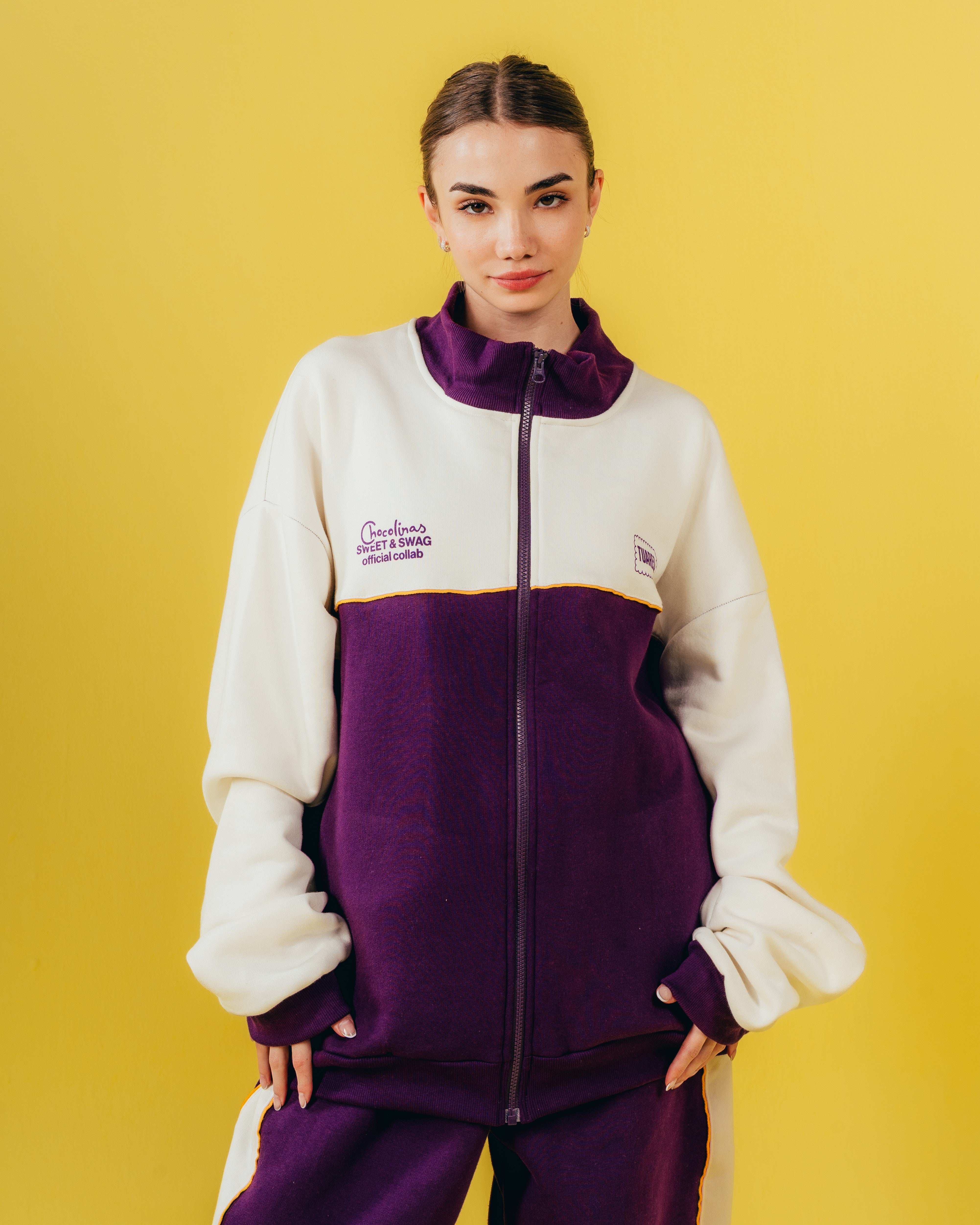 CONJUNTO DE INVIERNO [ CHOCOLINAS ] BICOLOR VIOLET