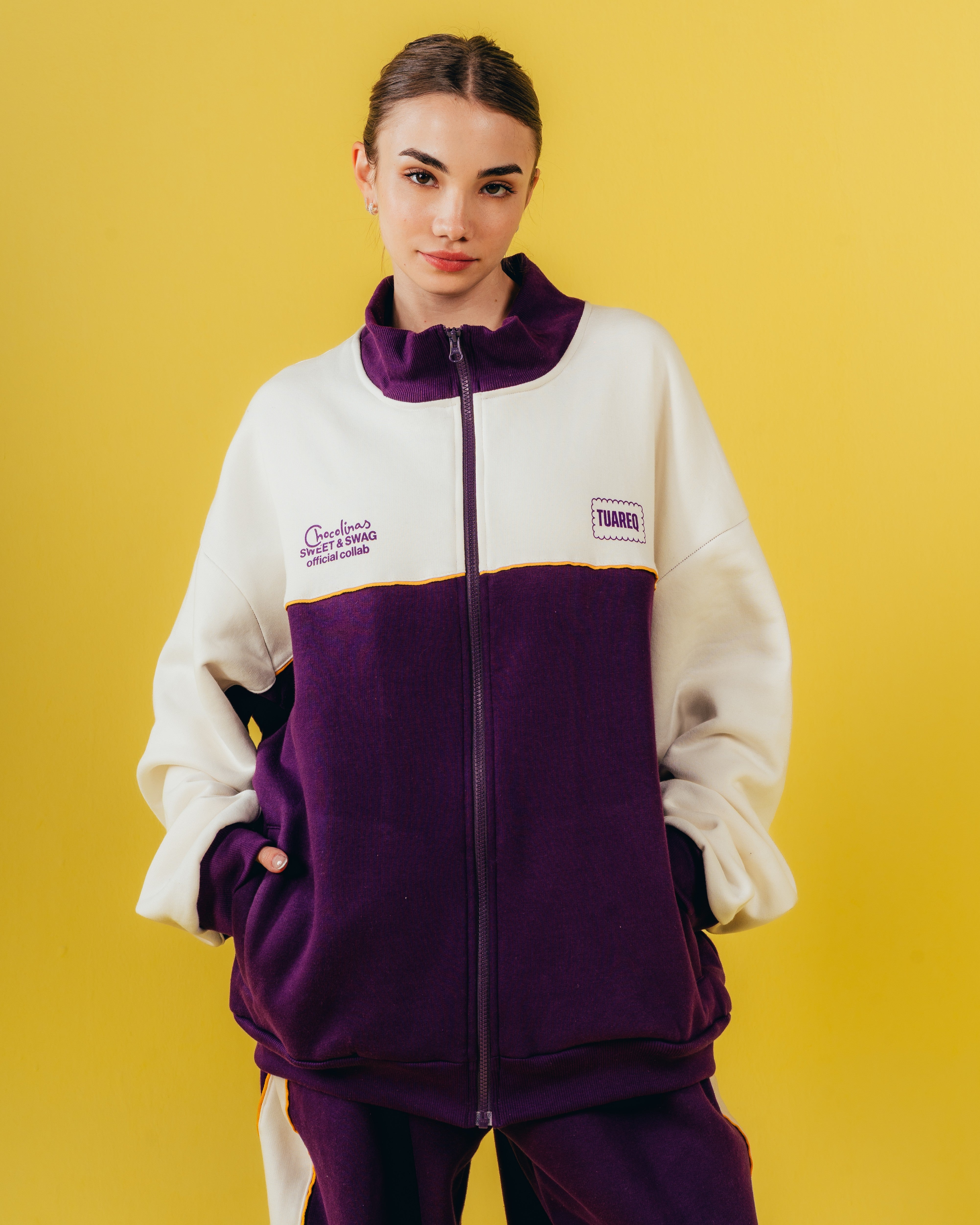 CONJUNTO DE INVIERNO [ CHOCOLINAS ] BICOLOR VIOLET