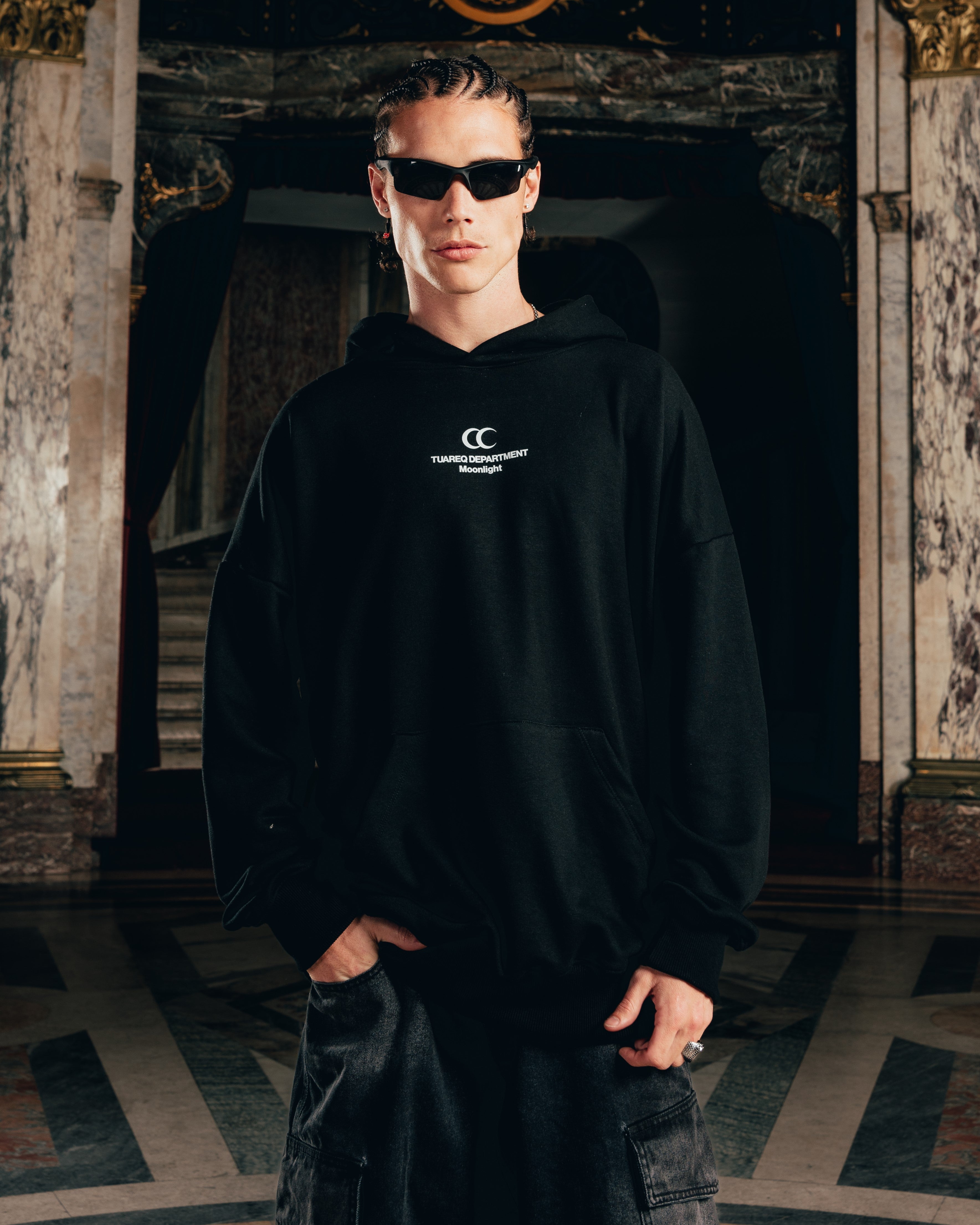 HOODIE RUSTICO [ MOONLIGHT ] BLACK