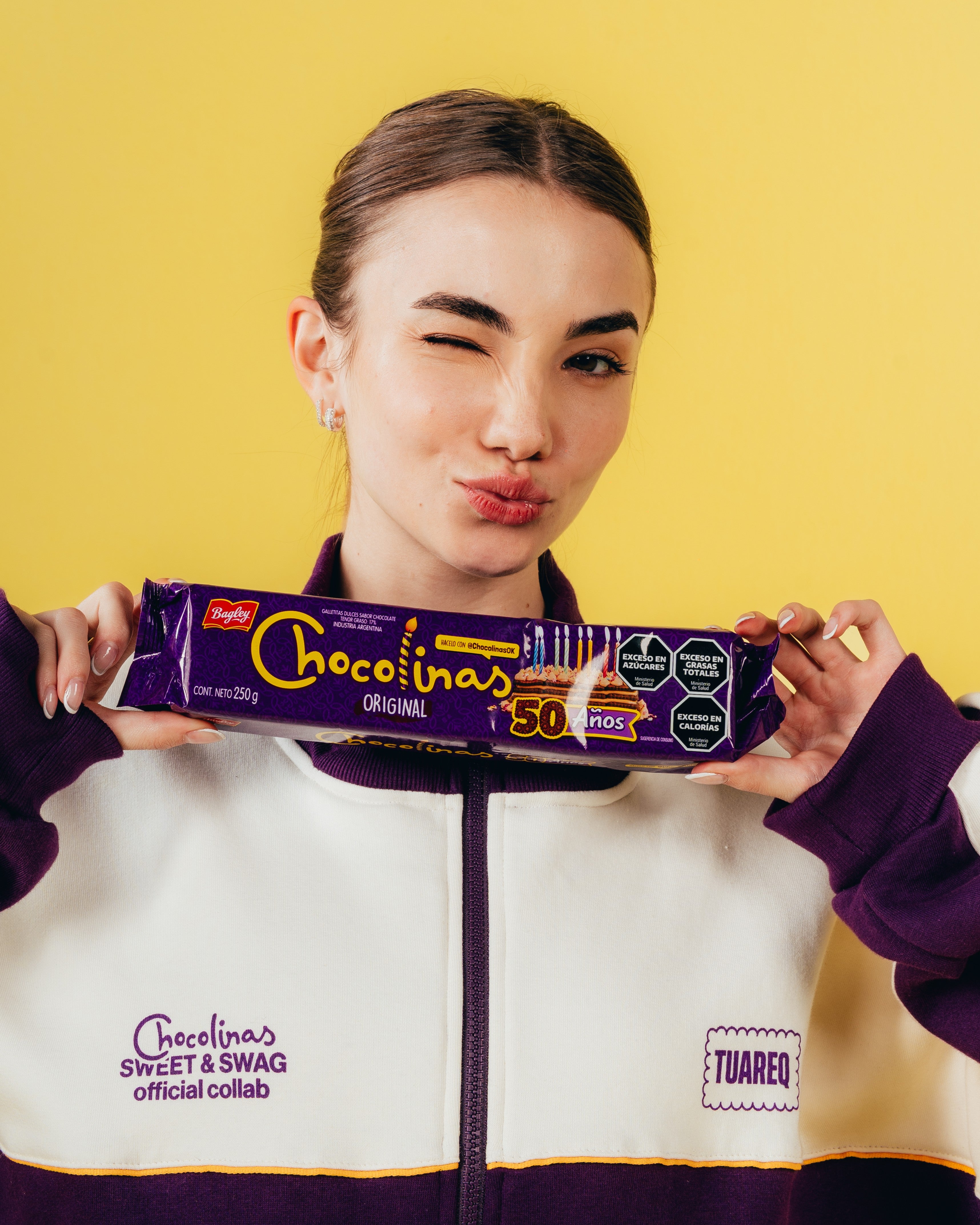 CONJUNTO DE INVIERNO [ CHOCOLINAS ] BICOLOR VIOLET