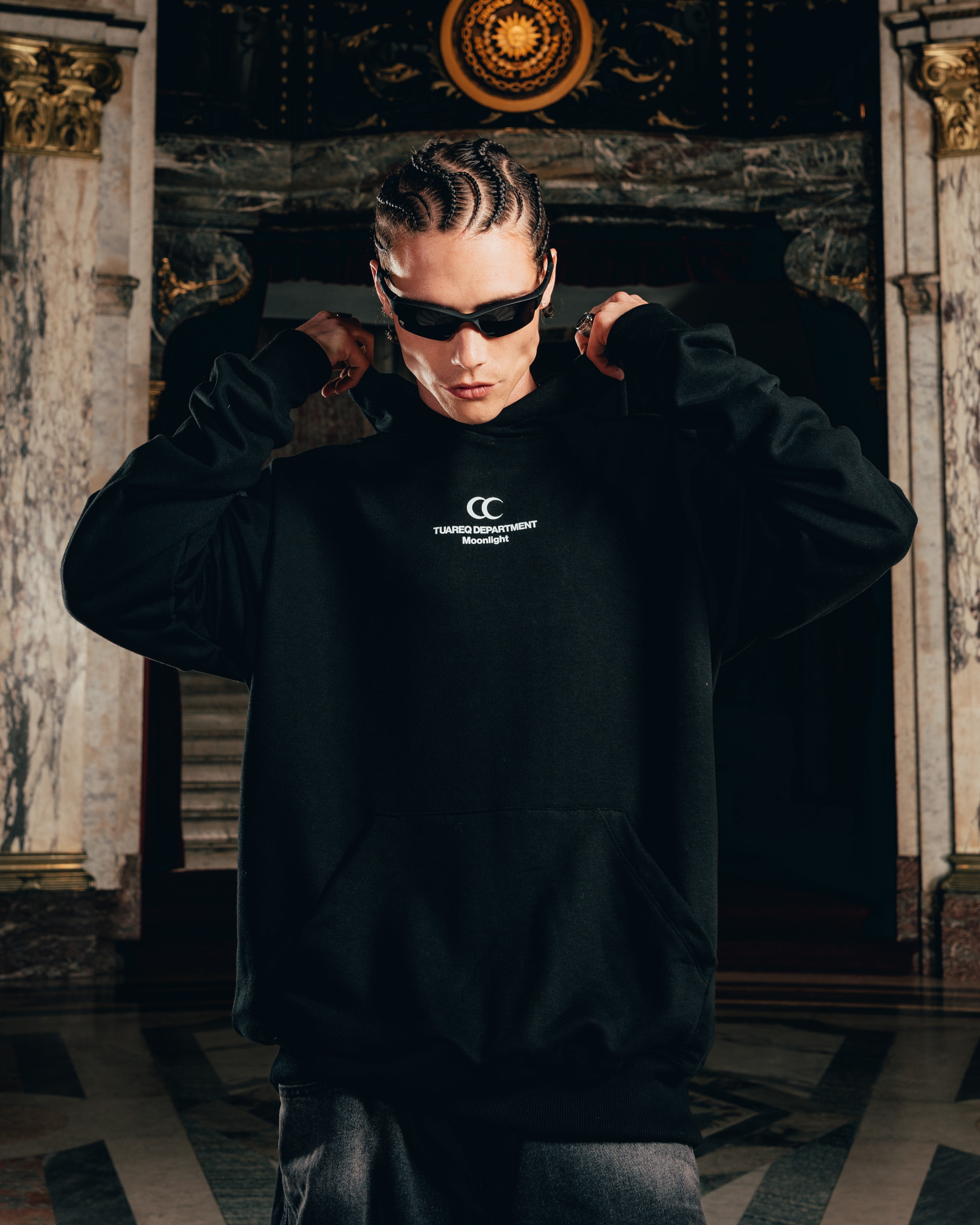 HOODIE RUSTICO [ MOONLIGHT ] BLACK