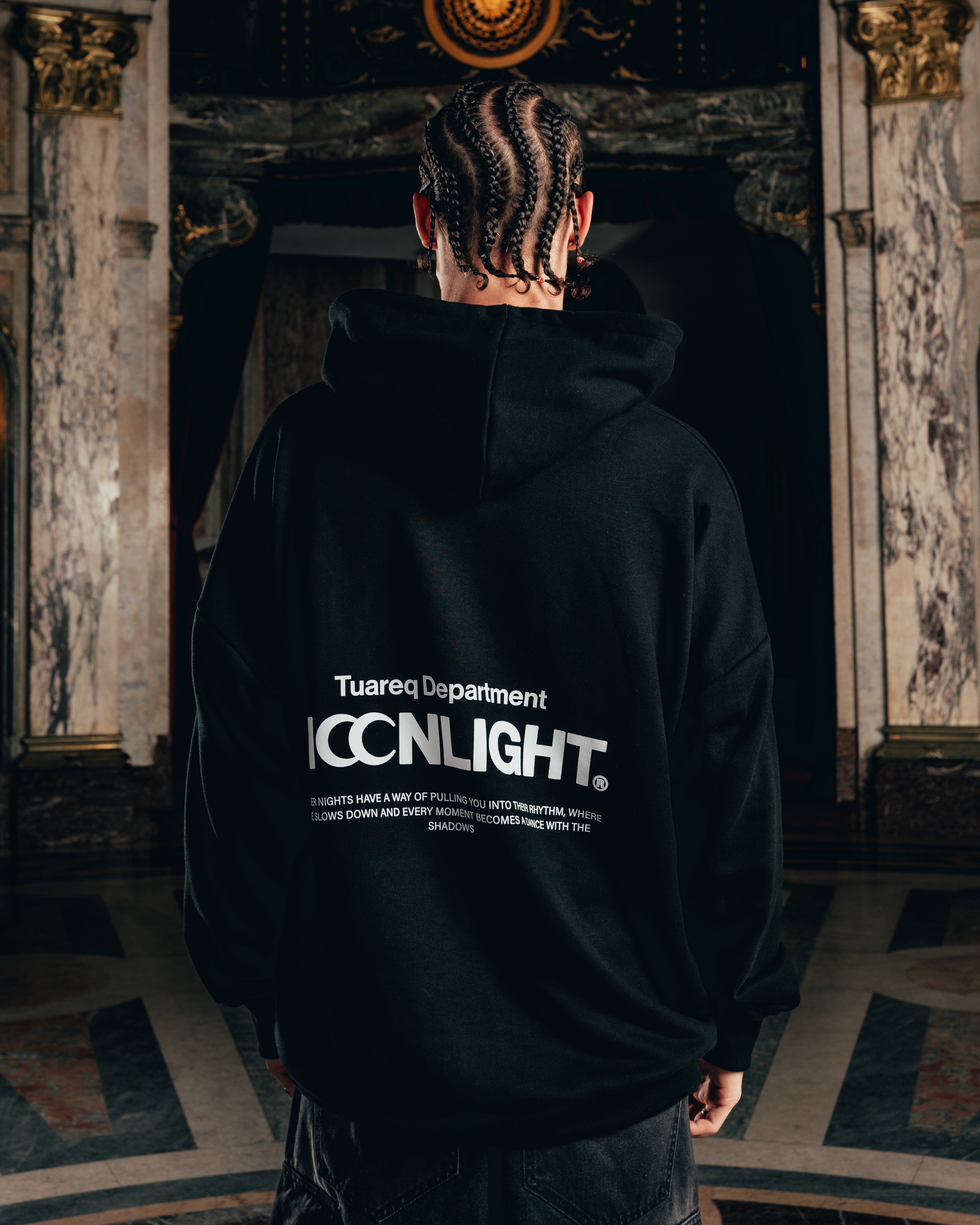 HOODIE RUSTICO [ MOONLIGHT ] BLACK