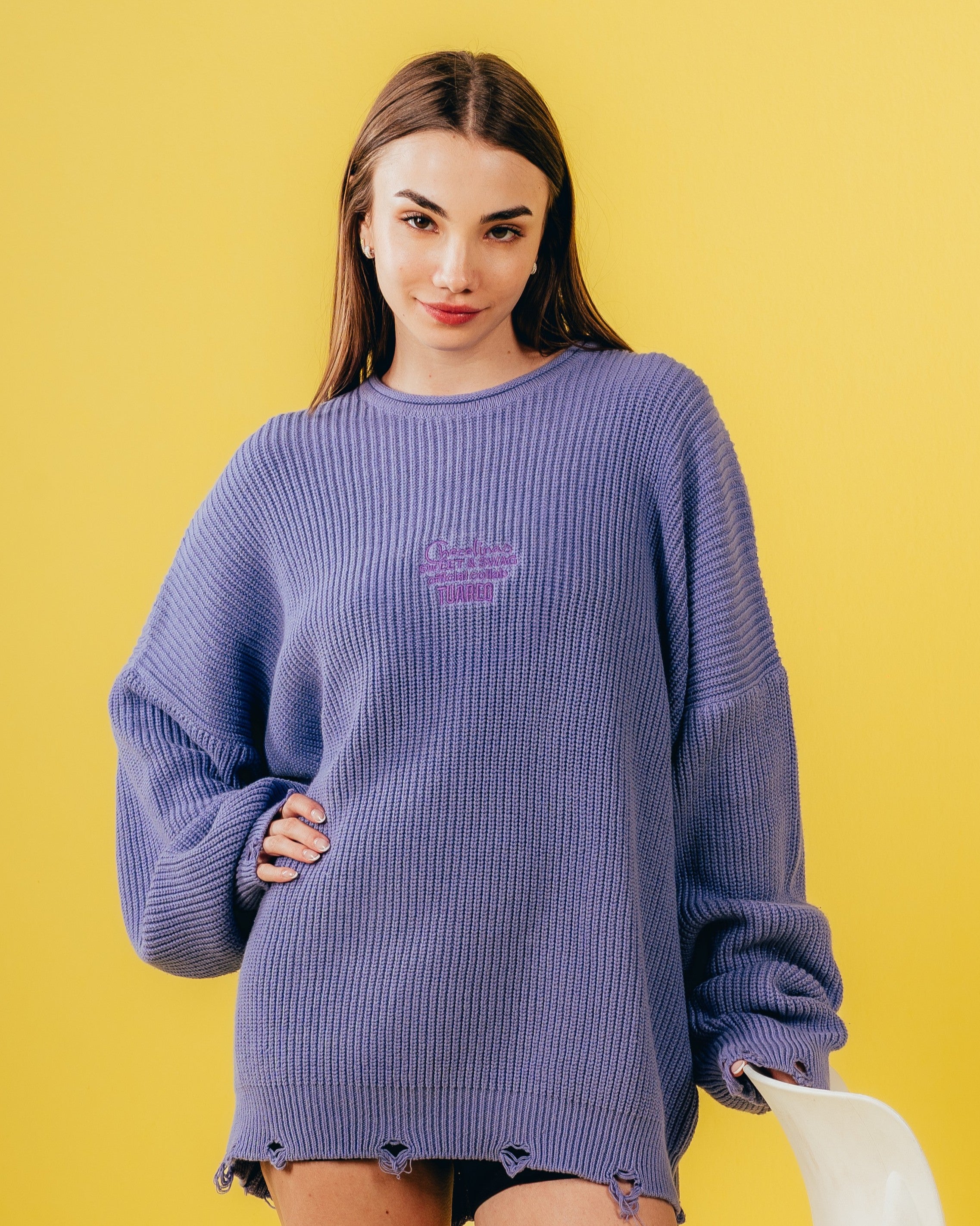 SWEATER TEJIDO PESADO [ CHOCOLINAS ] VIOLET