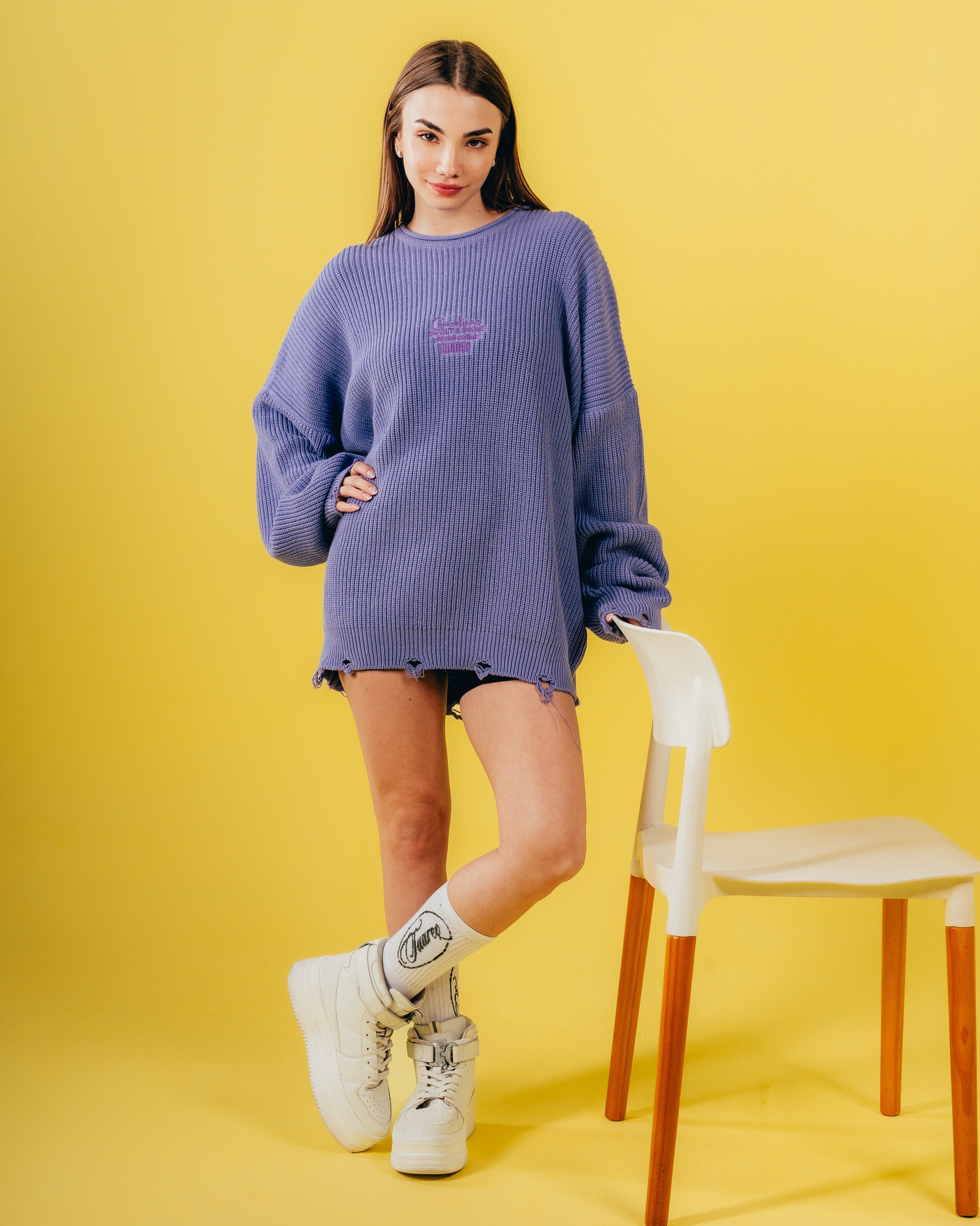 SWEATER TEJIDO PESADO [ CHOCOLINAS ] VIOLET