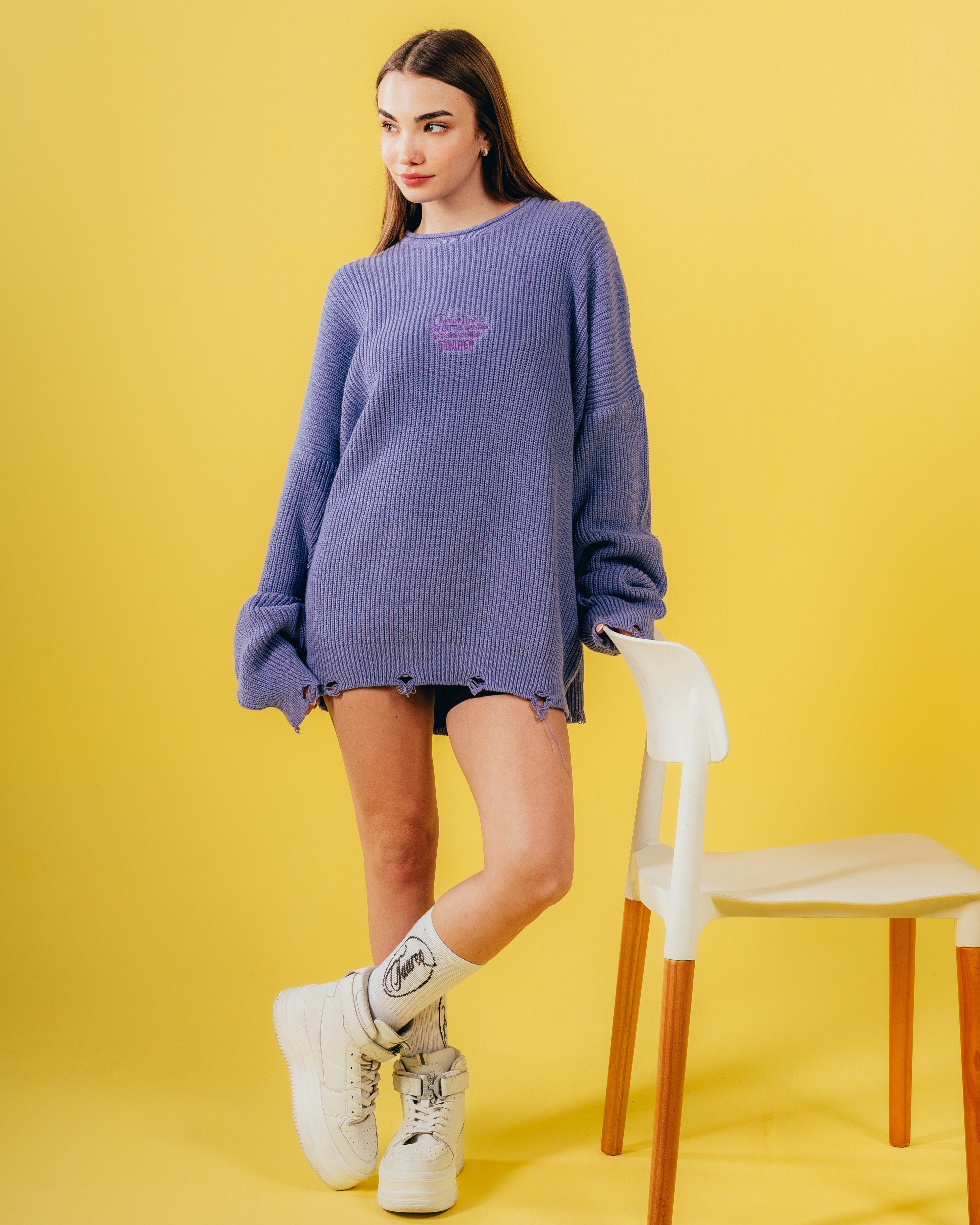 SWEATER TEJIDO PESADO [ CHOCOLINAS ] VIOLET