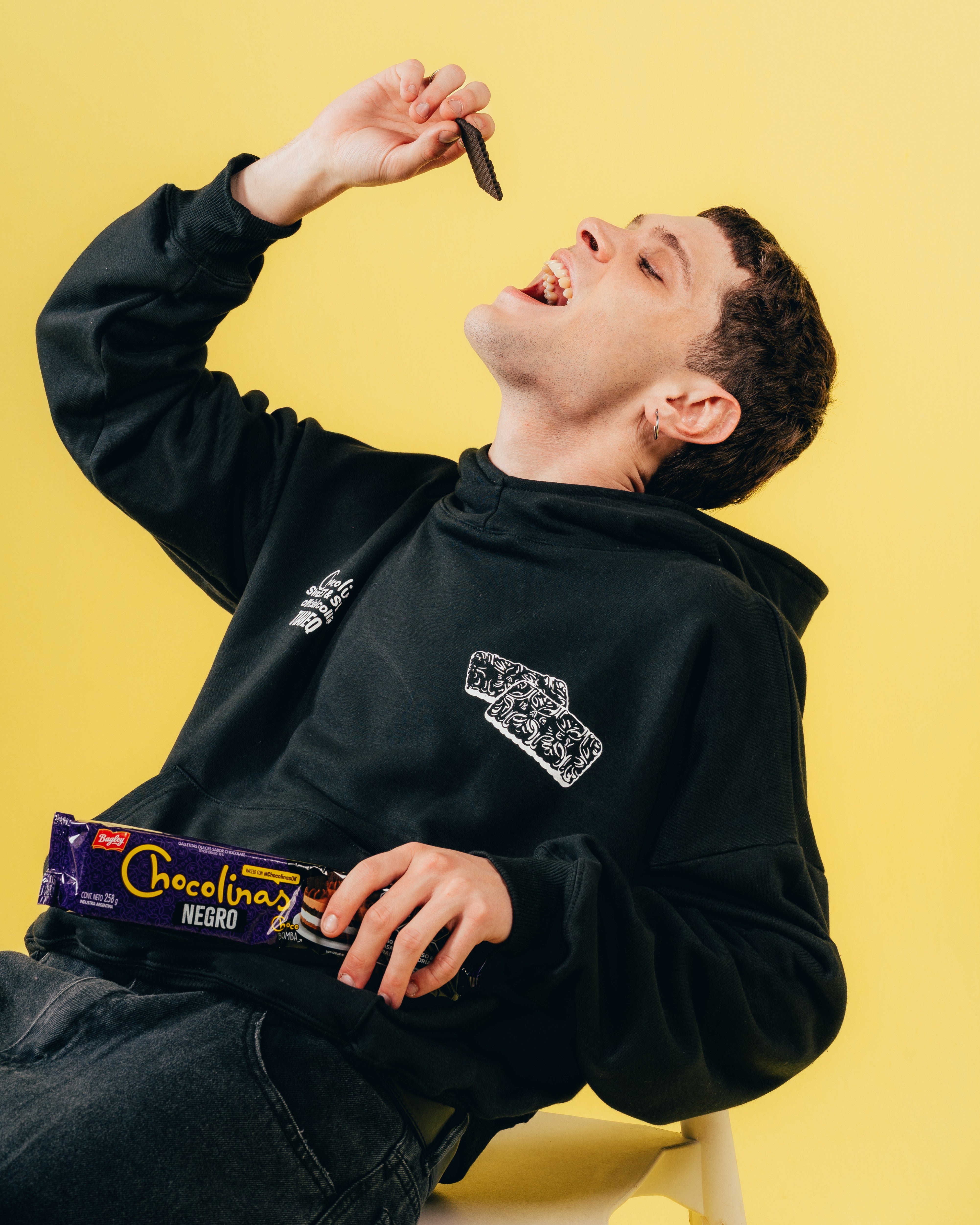 HOODIE EXTRAHEAVY [ CHOCOLINAS ] SWEET BLACK