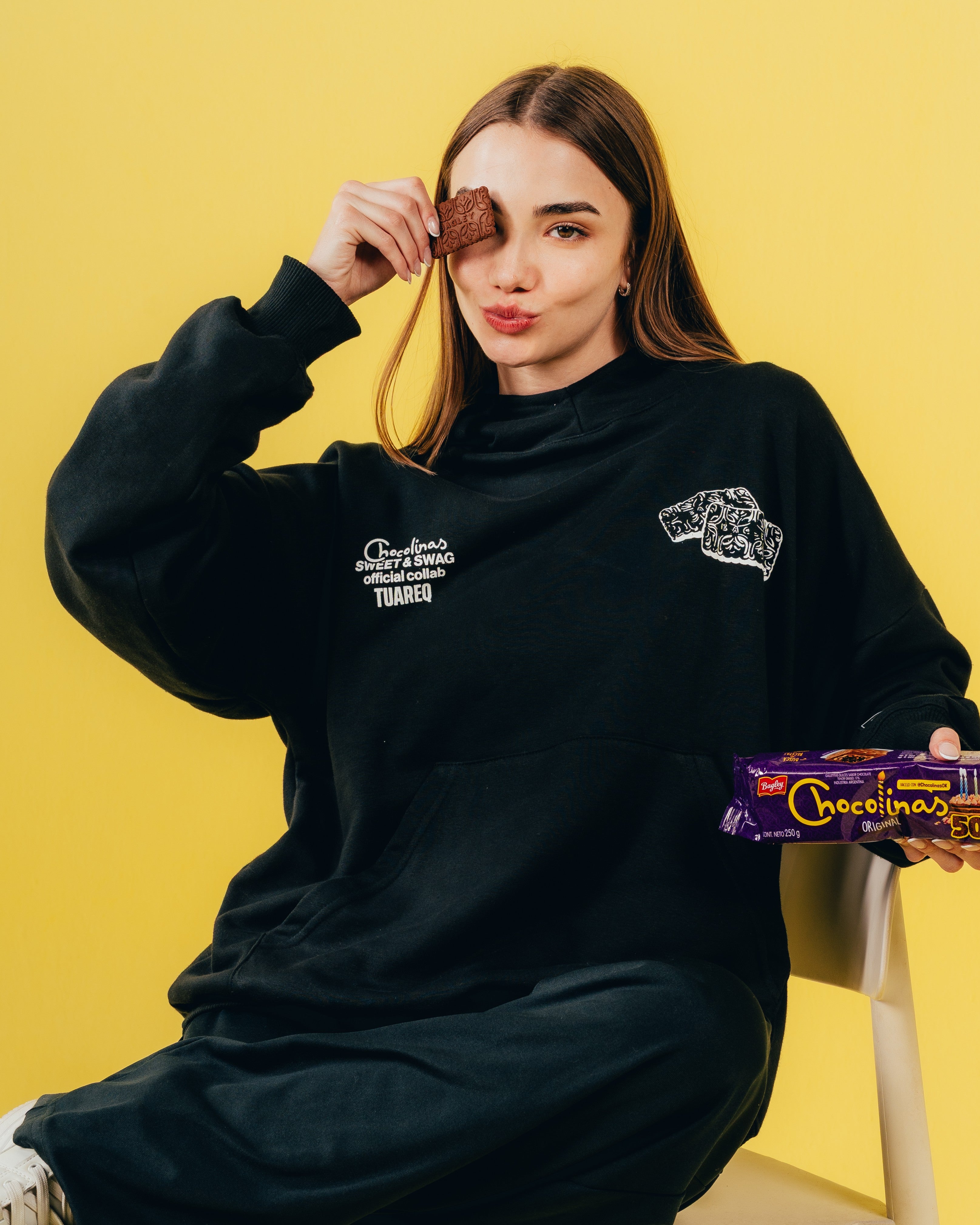 HOODIE EXTRAHEAVY [ CHOCOLINAS ] SWEET BLACK