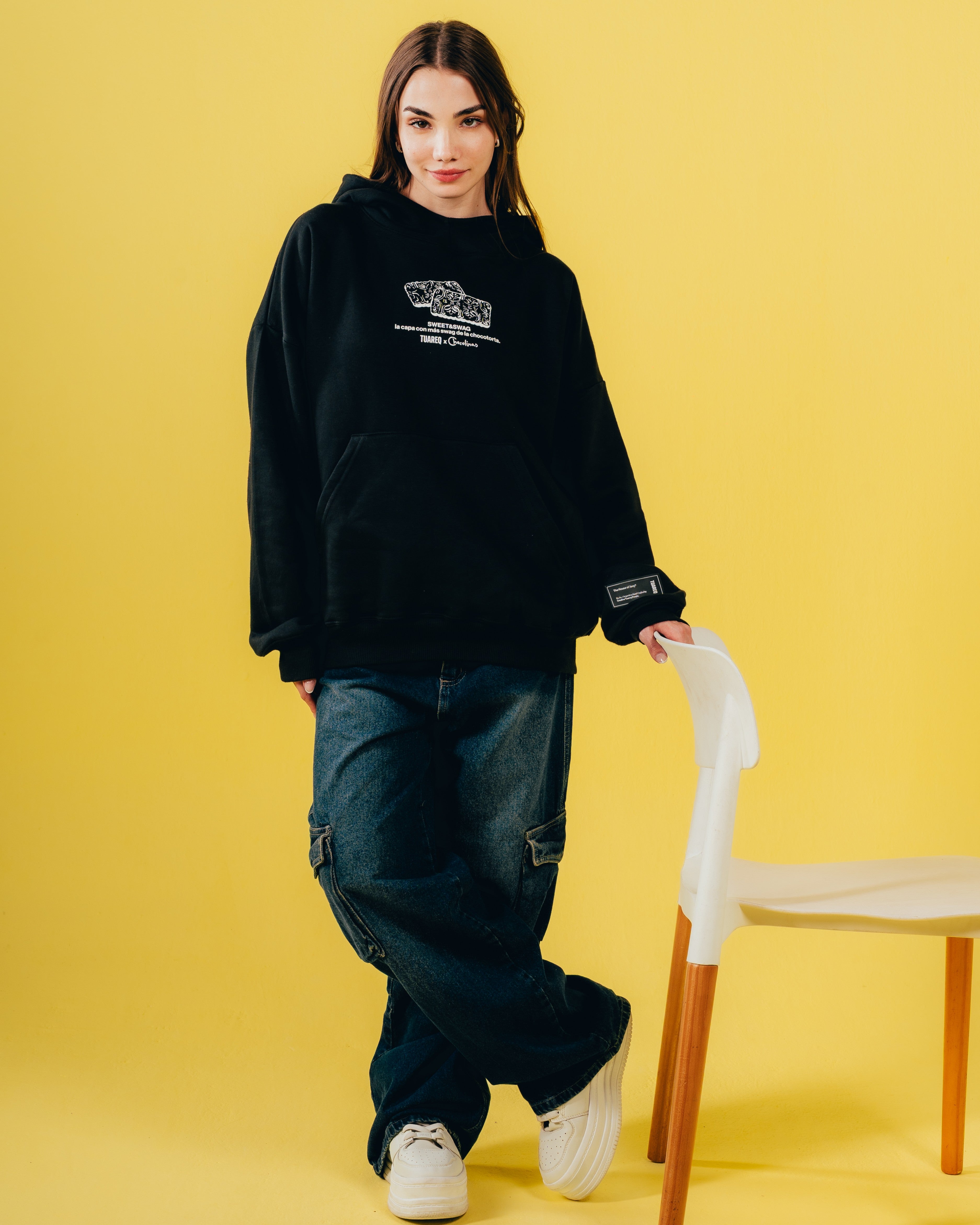 HOODIE EXTRAHEAVY [ CHOCOLINAS ] COOKIE BLACK