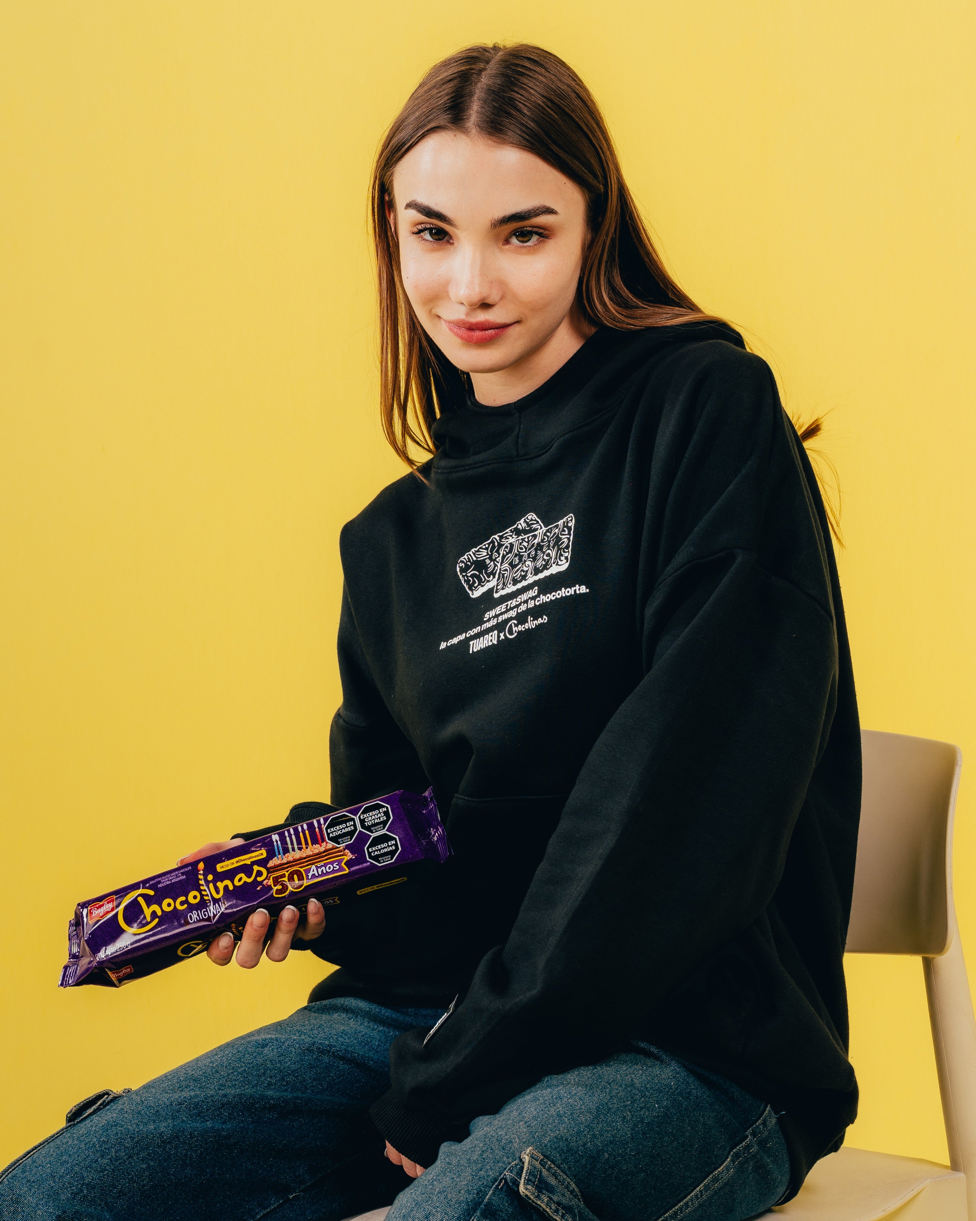 HOODIE EXTRAHEAVY [ CHOCOLINAS ] COOKIE BLACK