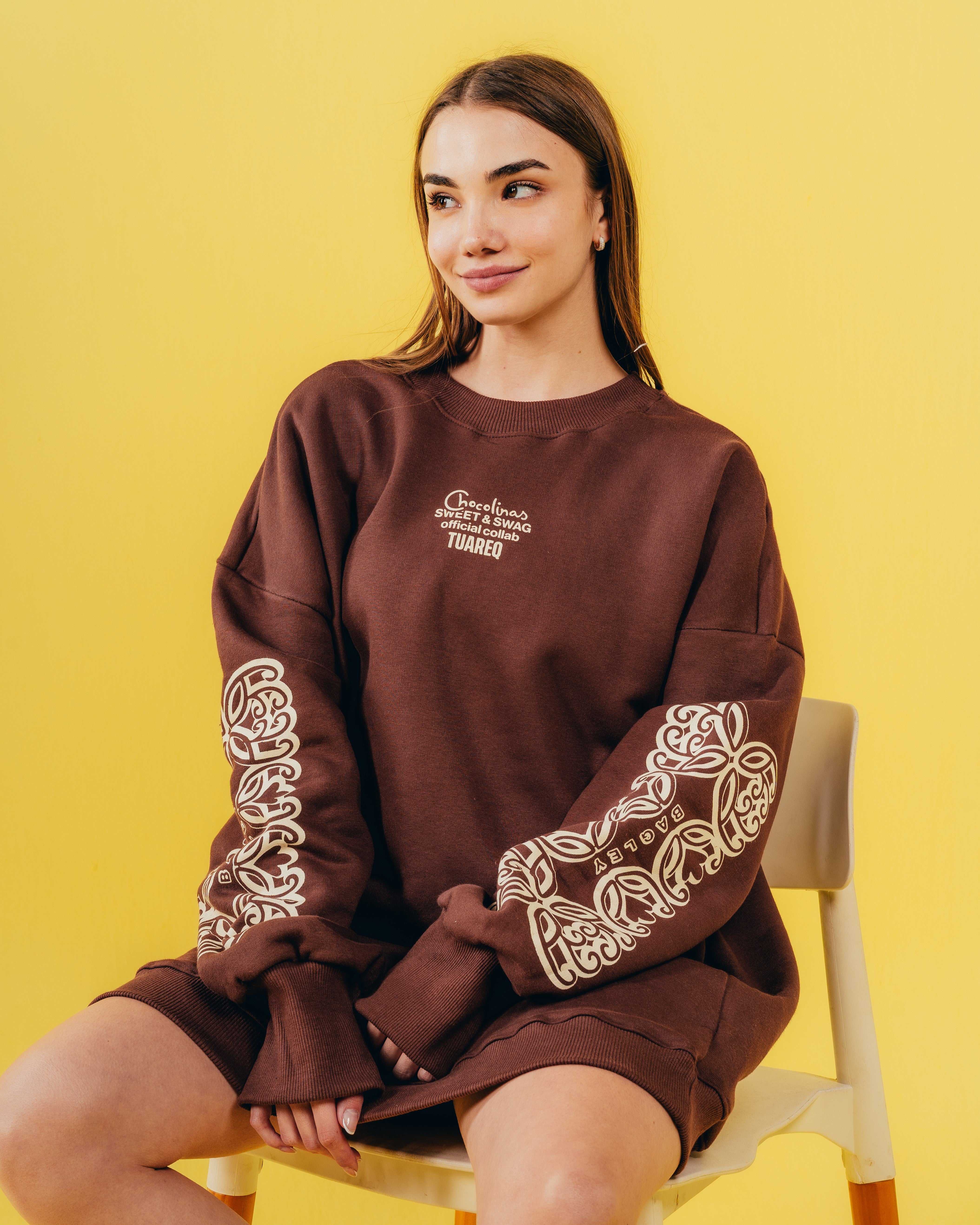CREWNECK [ CHOCOLINAS ] MOSAICO BROWN