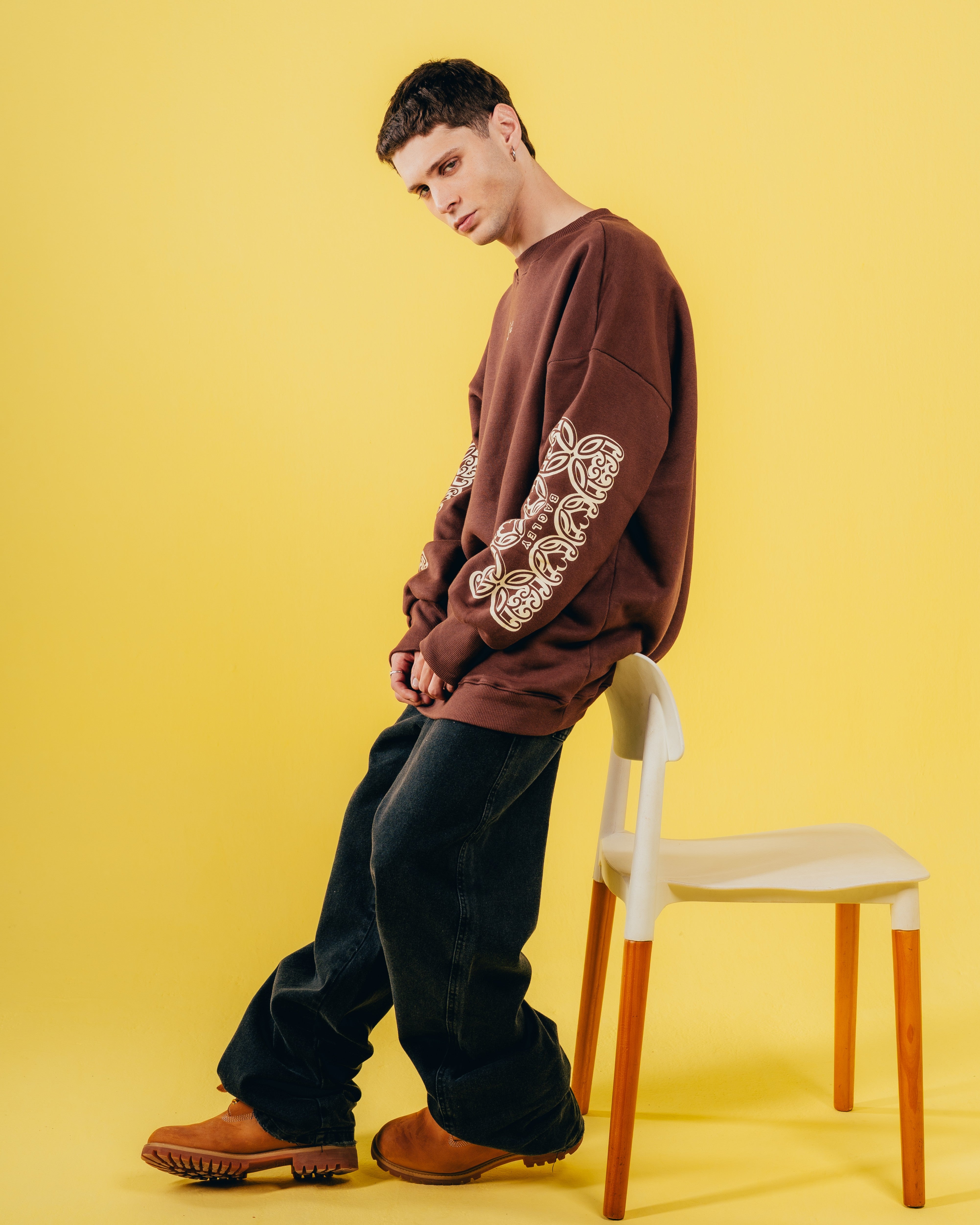 CREWNECK [ CHOCOLINAS ] MOSAICO BROWN