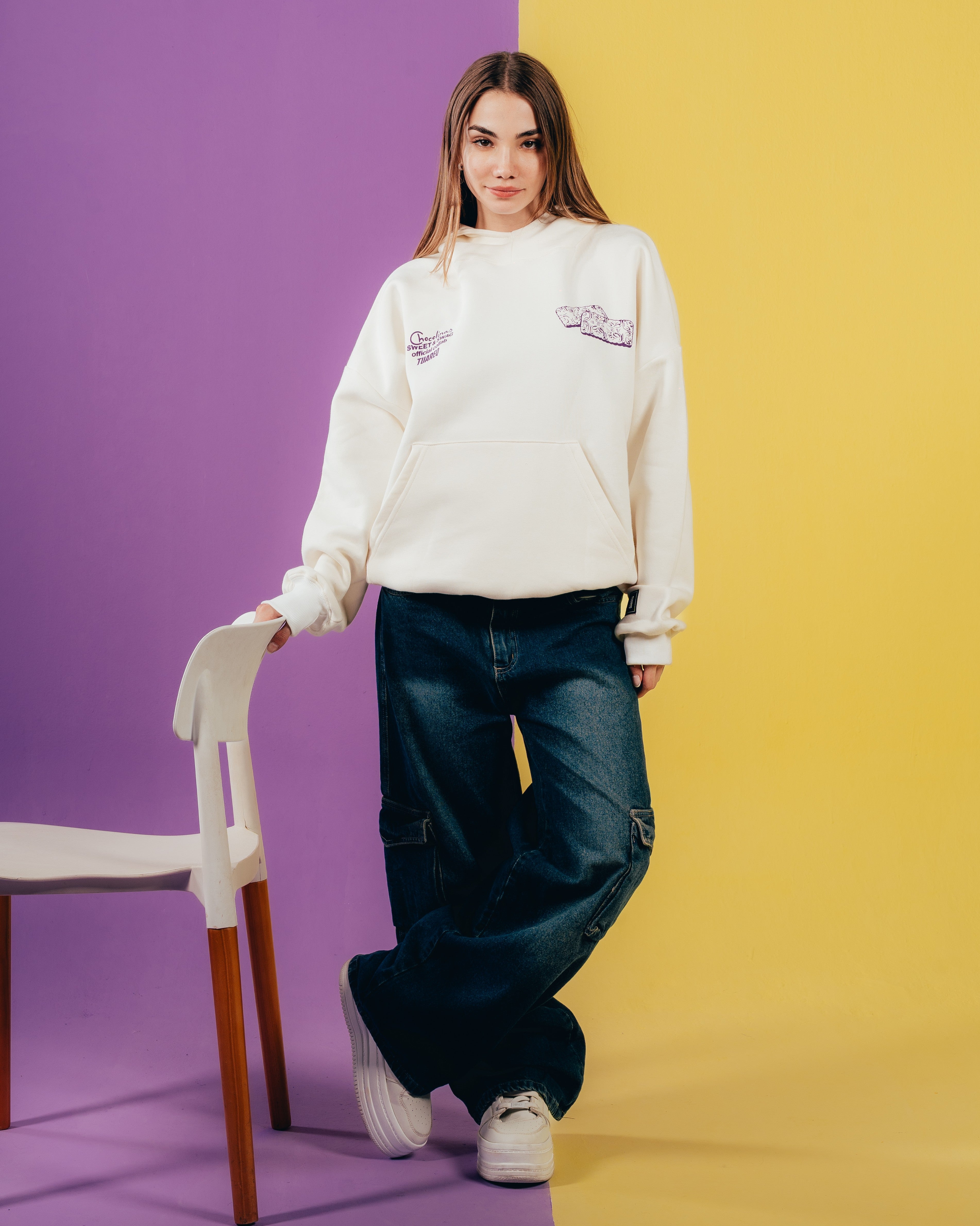 HOODIE EXTRAHEAVY [ CHOCOLINAS ] SWEET WHITE