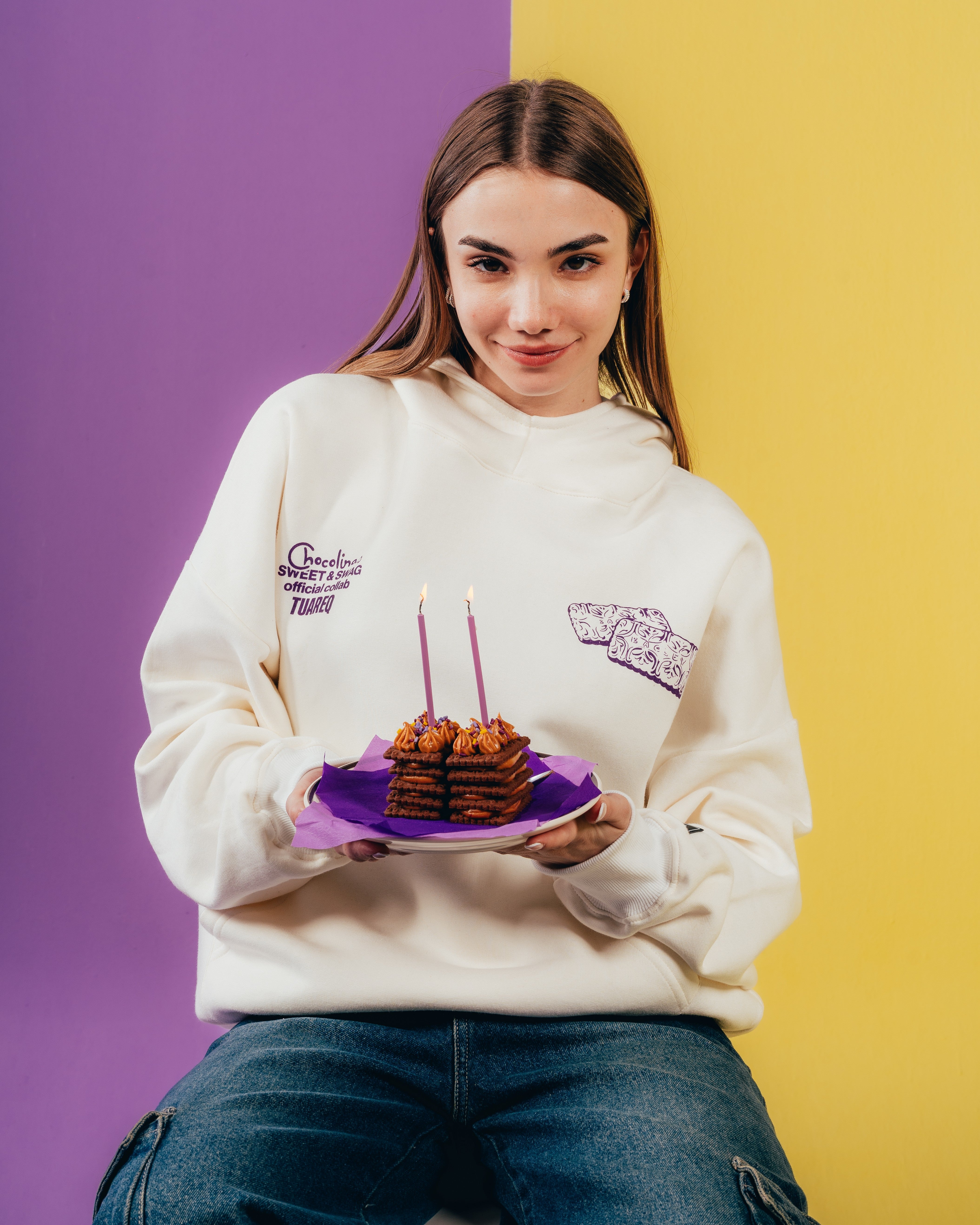 HOODIE EXTRAHEAVY [ CHOCOLINAS ] SWEET WHITE