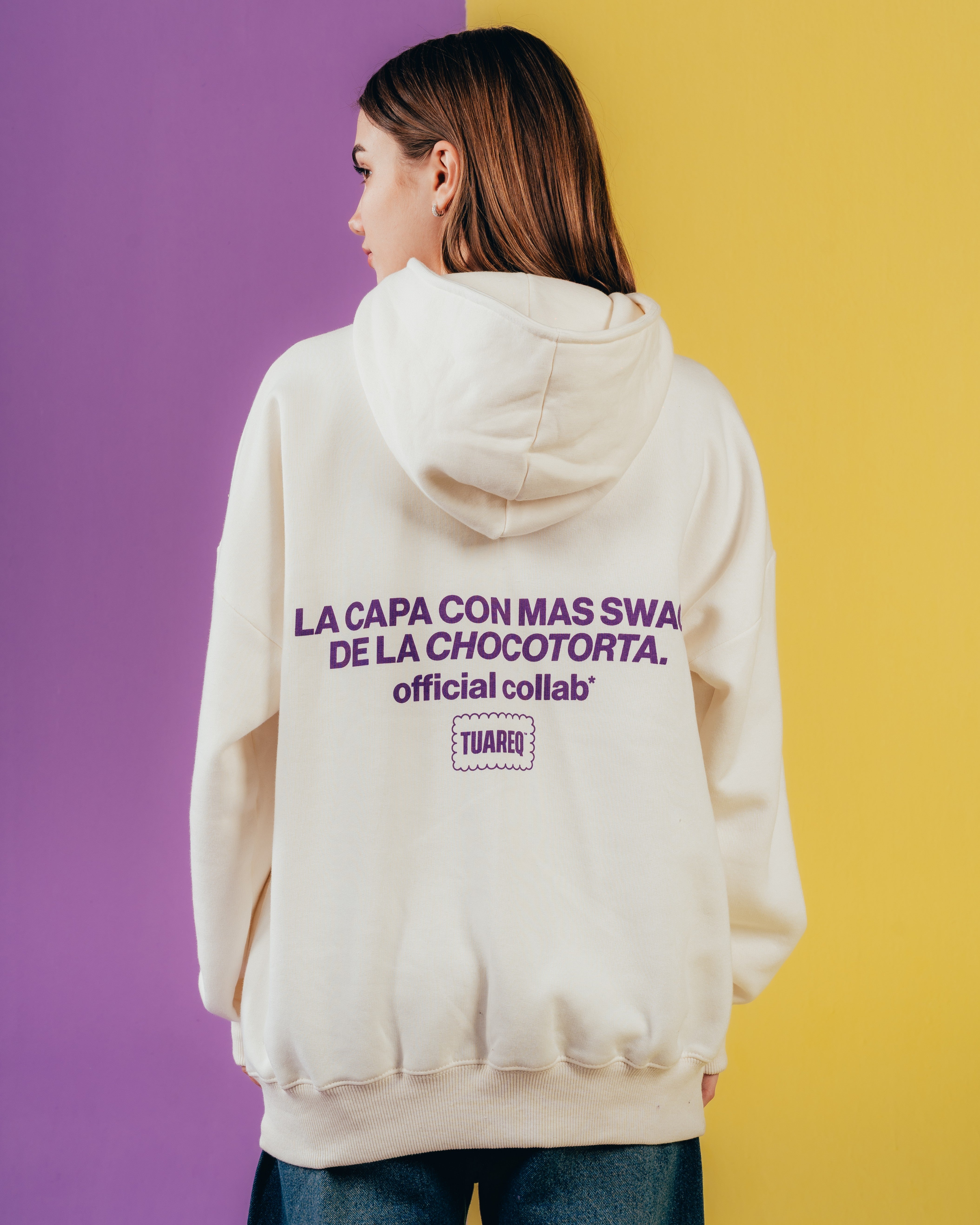 HOODIE EXTRAHEAVY [ CHOCOLINAS ] LEYENDA WHITE