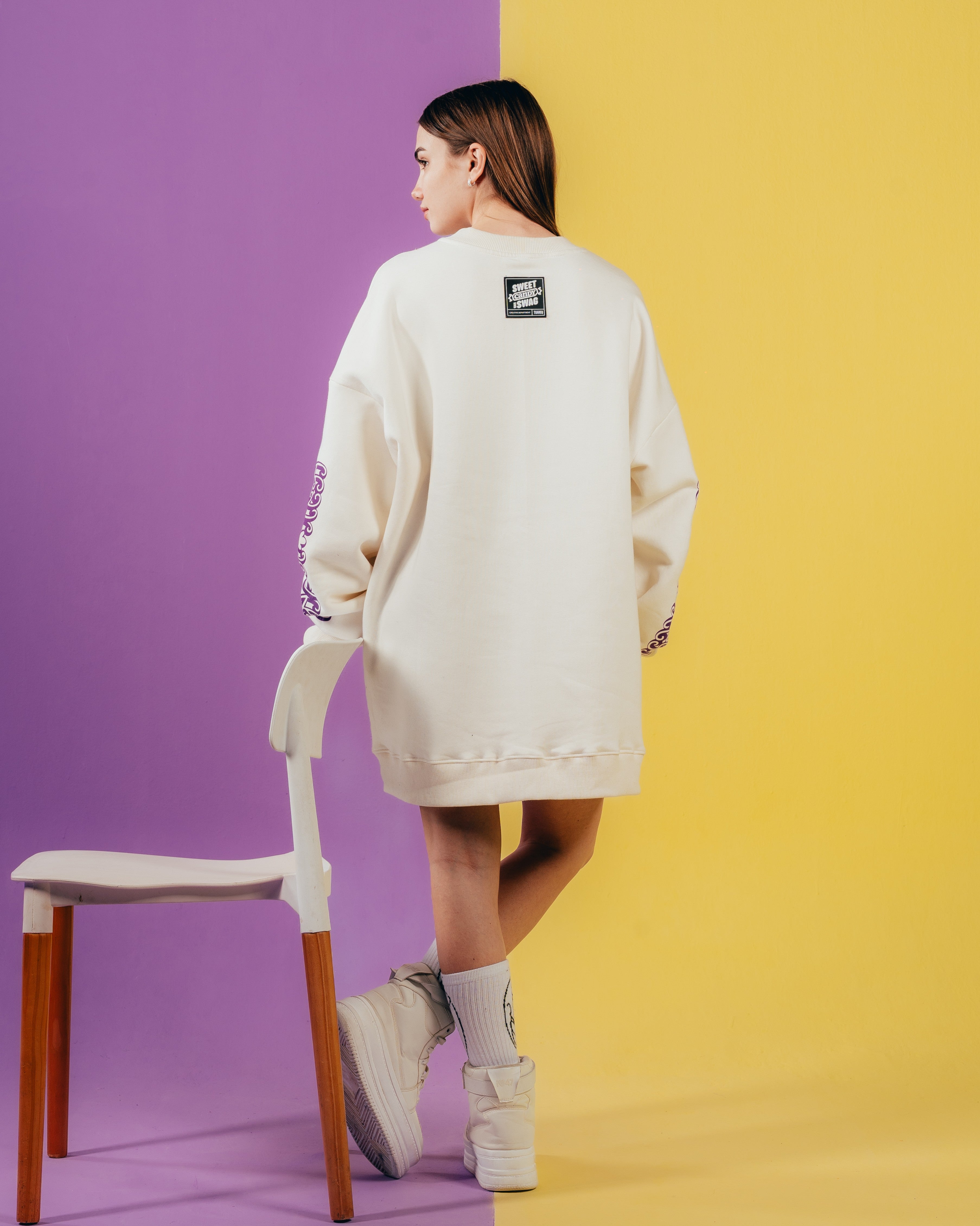 CREWNECK [ CHOCOLINAS ] MOSAICO WHITE