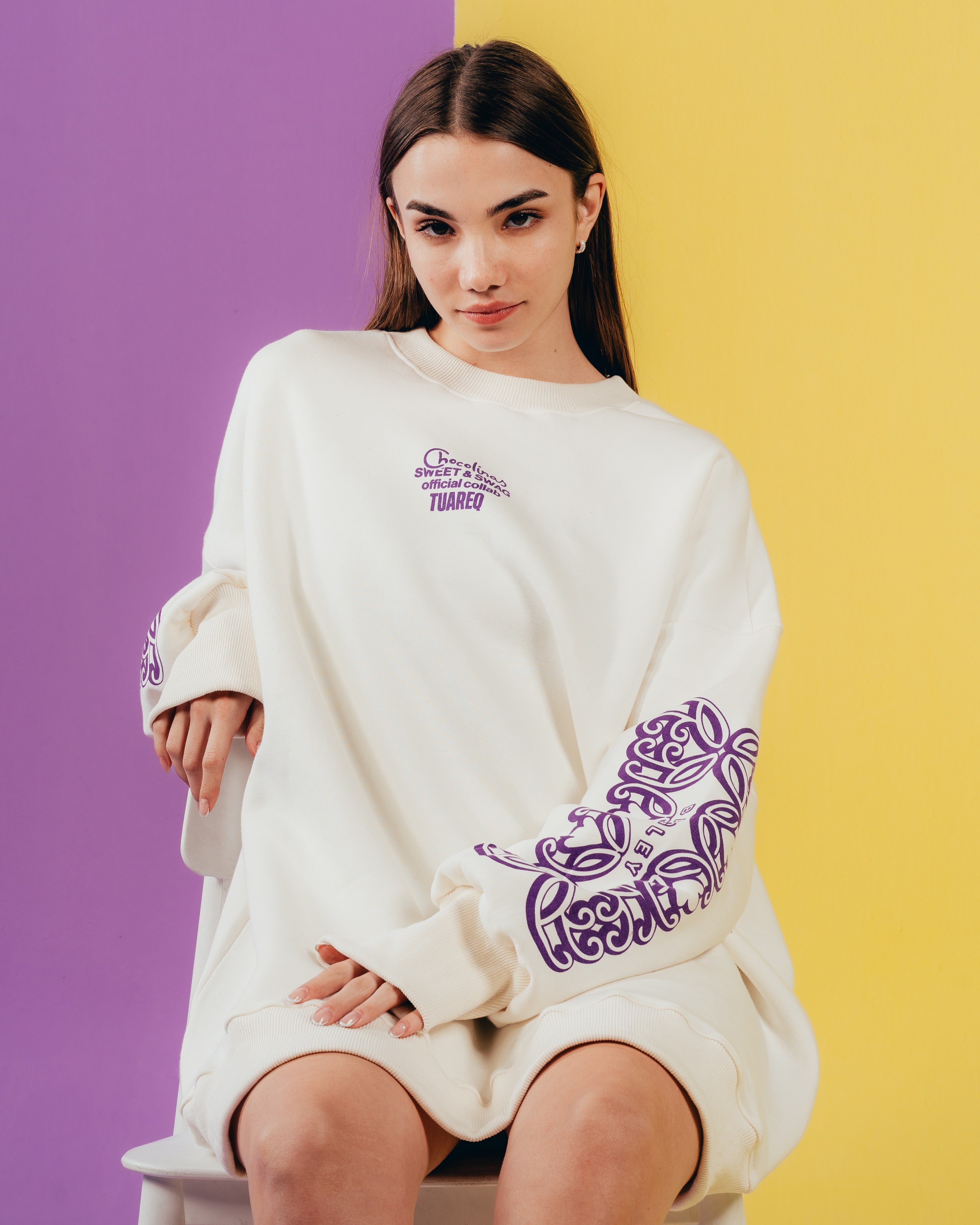 CREWNECK [ CHOCOLINAS ] MOSAICO WHITE