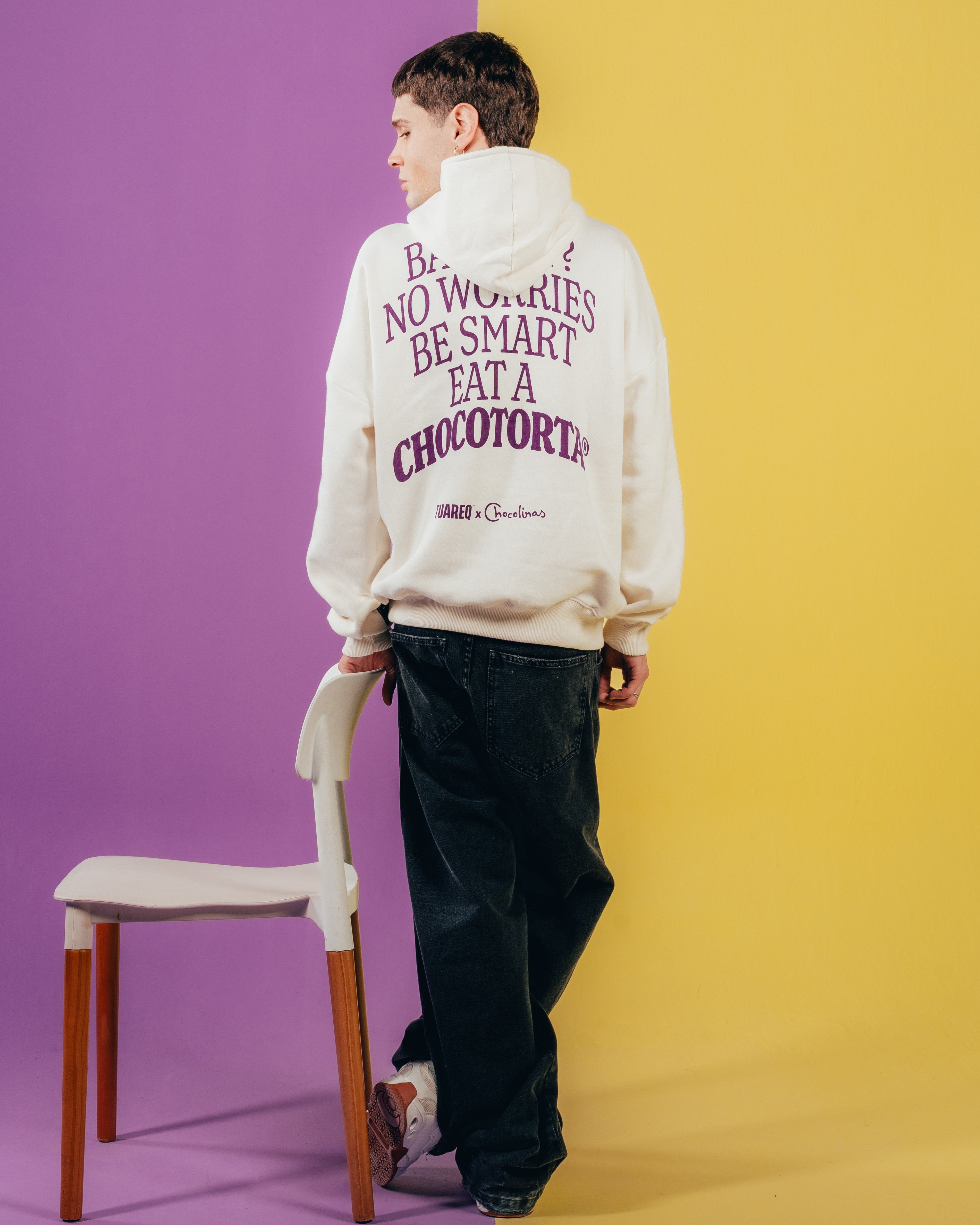 HOODIE EXTRAHEAVY [ CHOCOLINAS ] BAD DAY WHITE