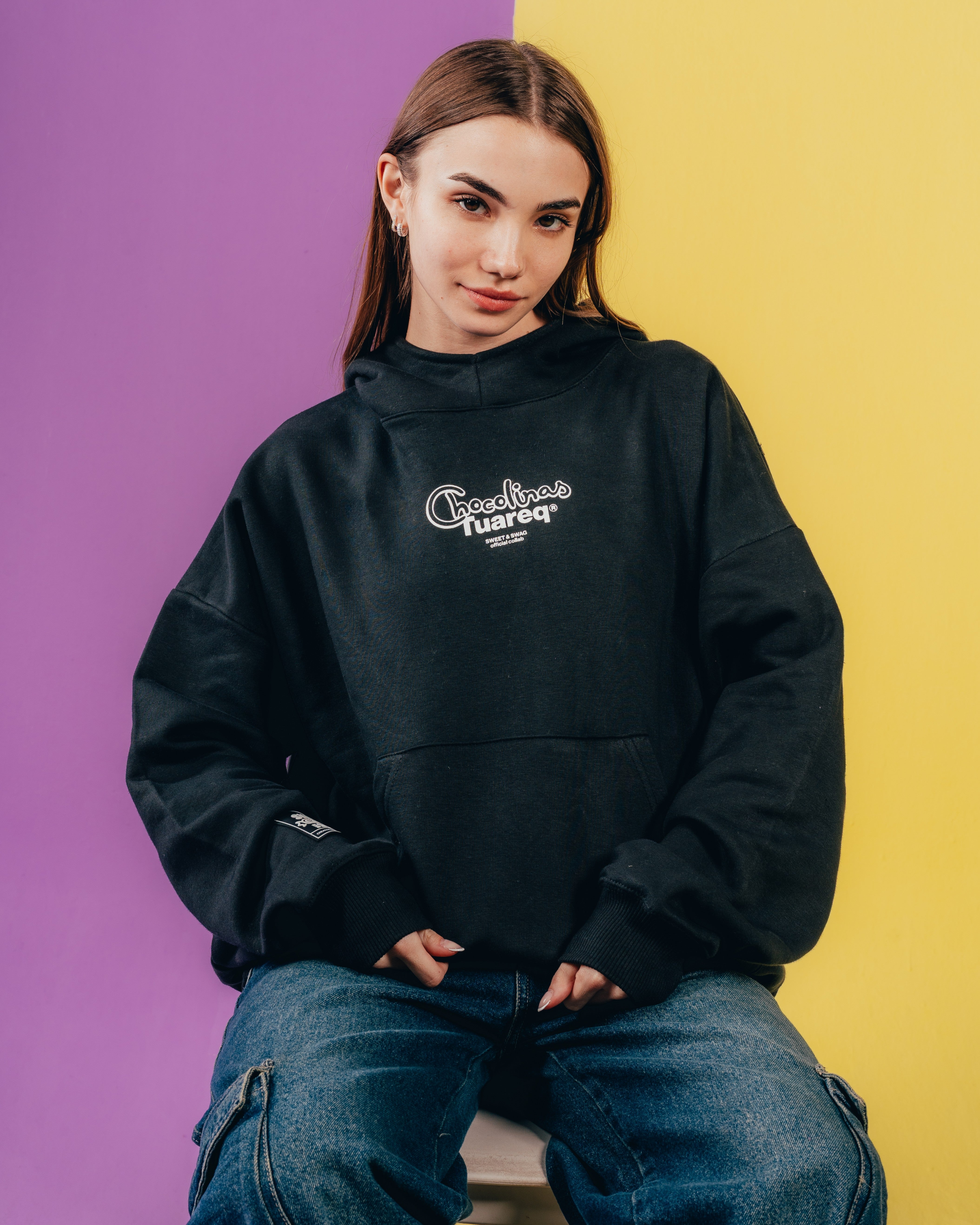 HOODIE EXTRAHEAVY [ CHOCOLINAS ] LEYENDA BLACK