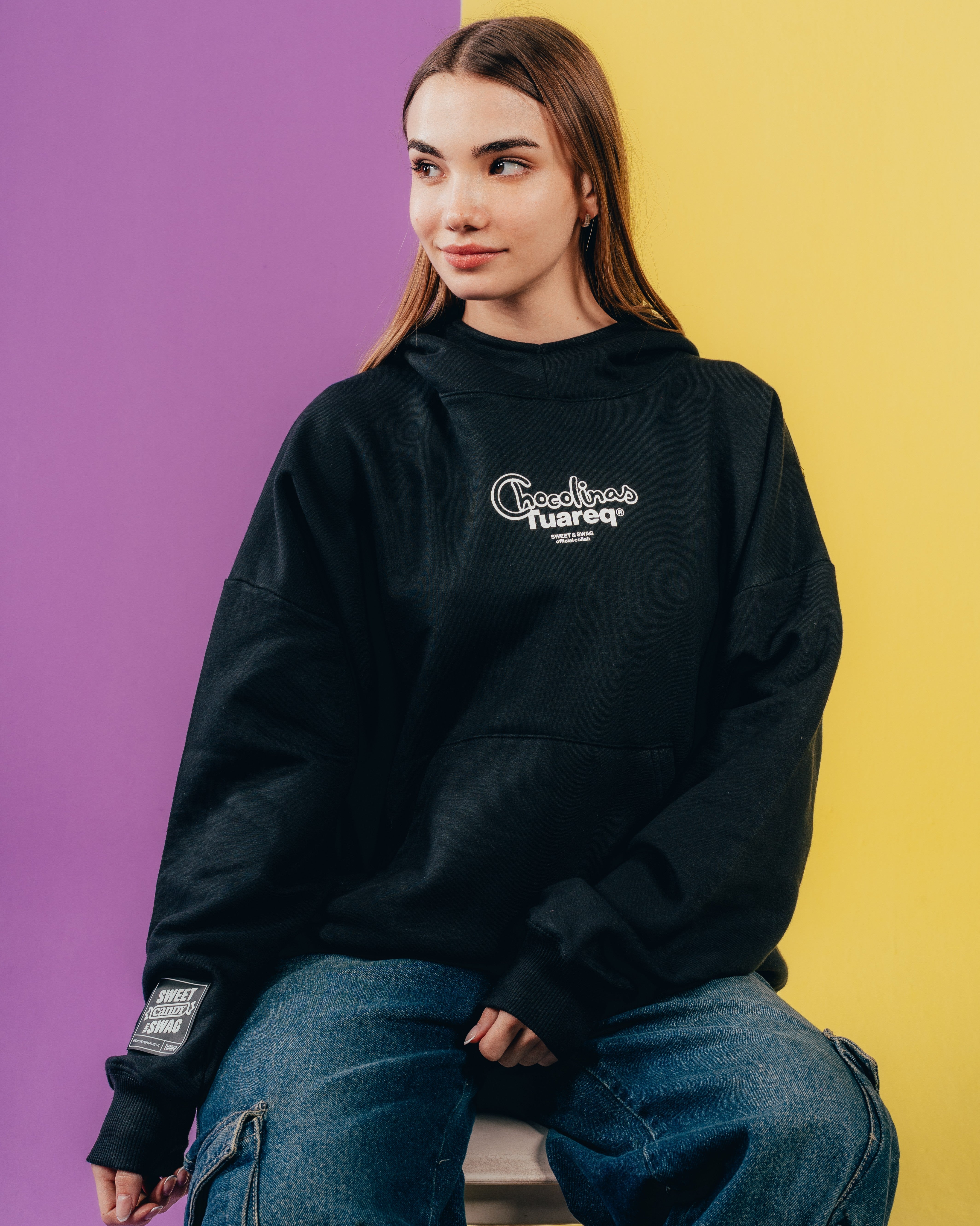 HOODIE EXTRAHEAVY [ CHOCOLINAS ] LEYENDA BLACK