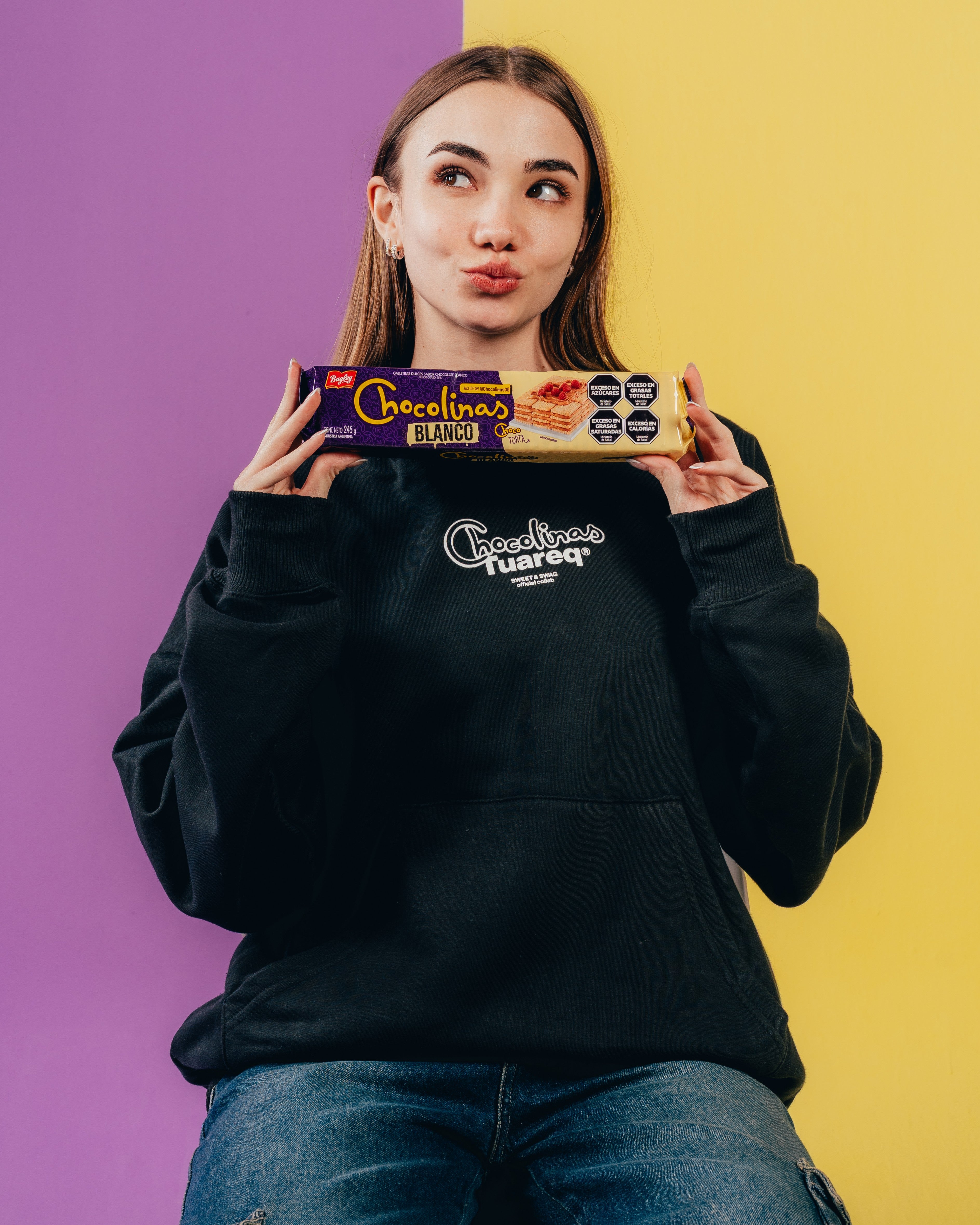 HOODIE EXTRAHEAVY [ CHOCOLINAS ] LEYENDA BLACK